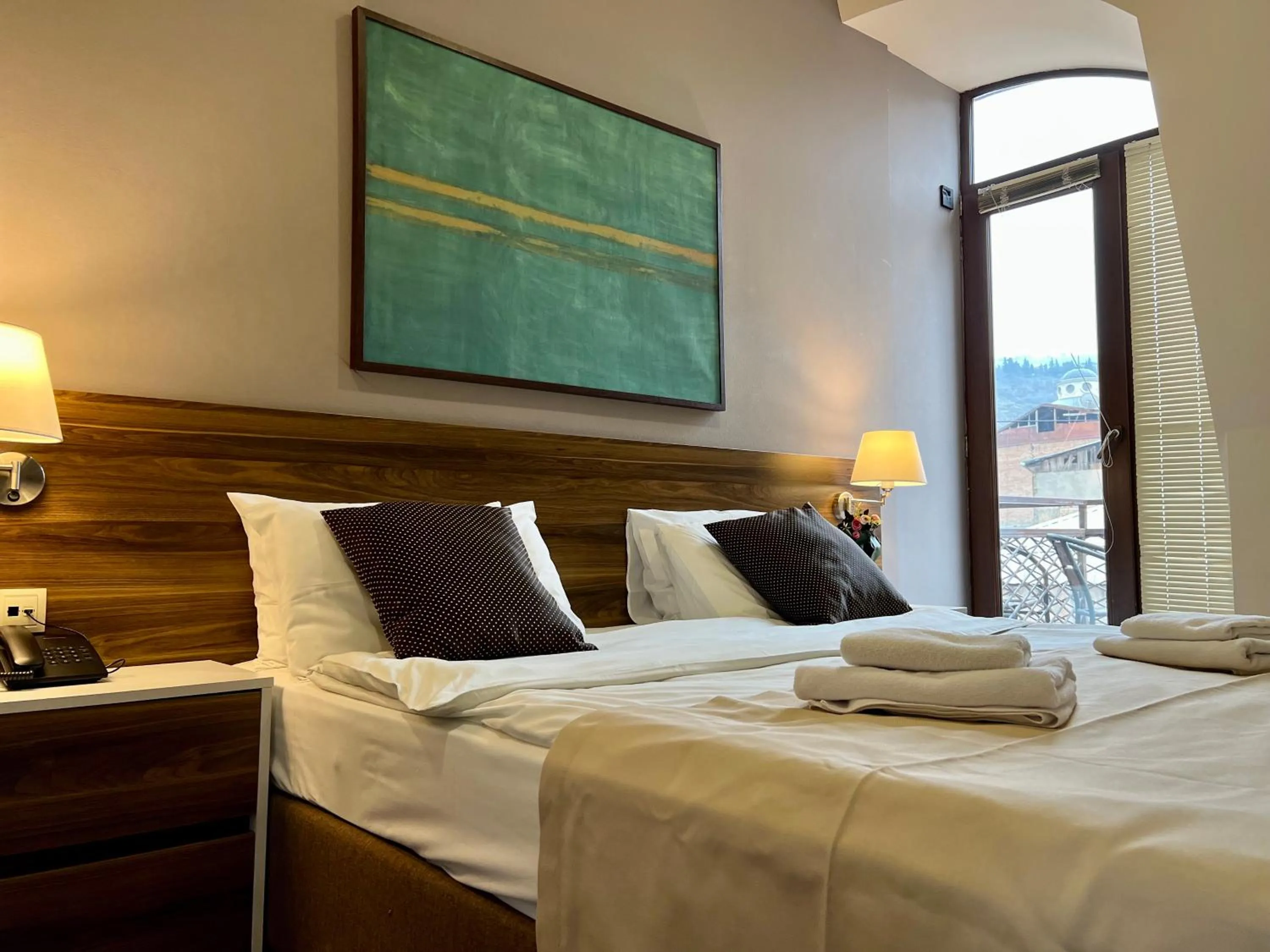 Bed in Point Hotel Tbilisi