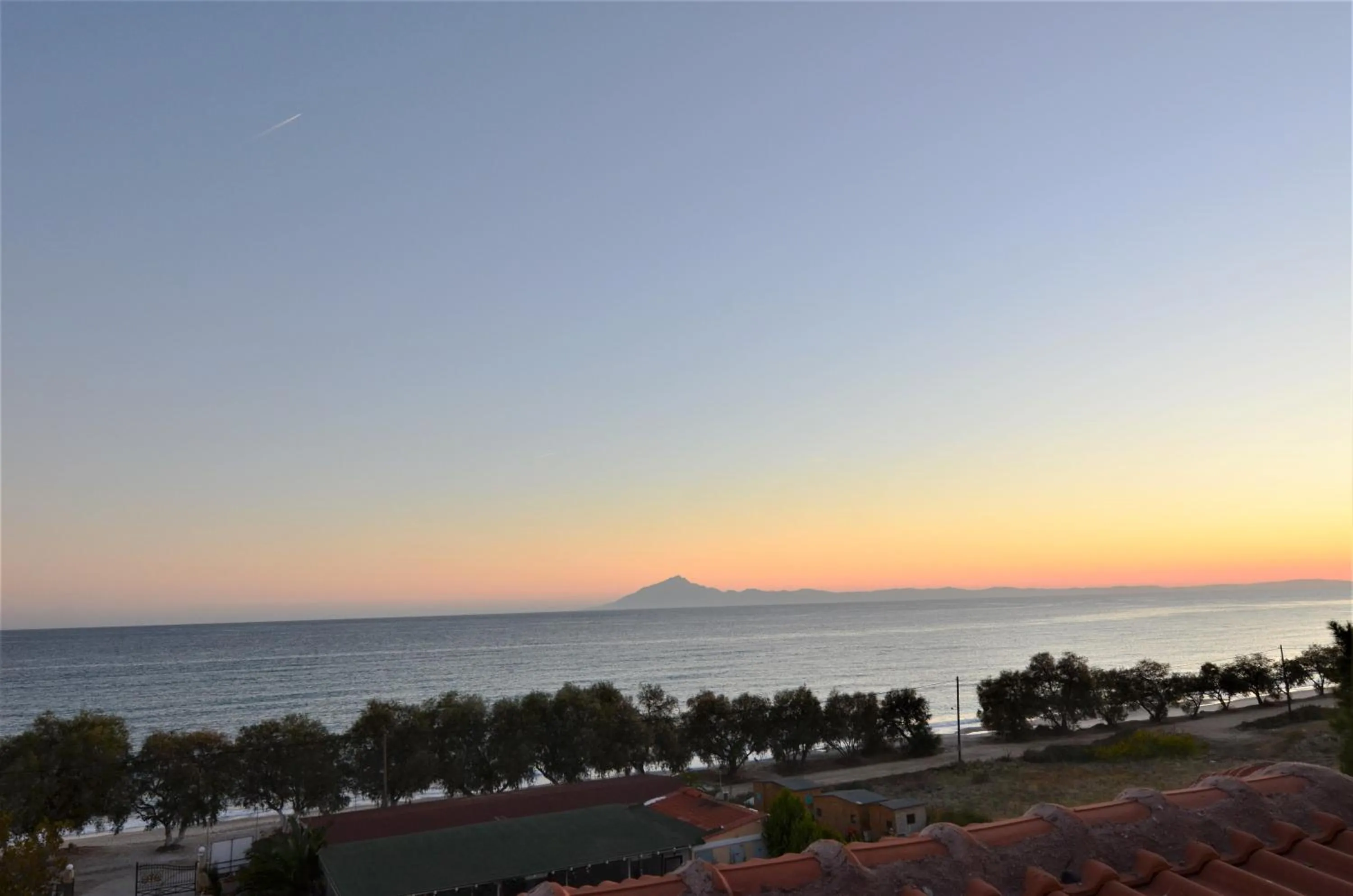 Sunset in Grand Beach Hotel Thassos