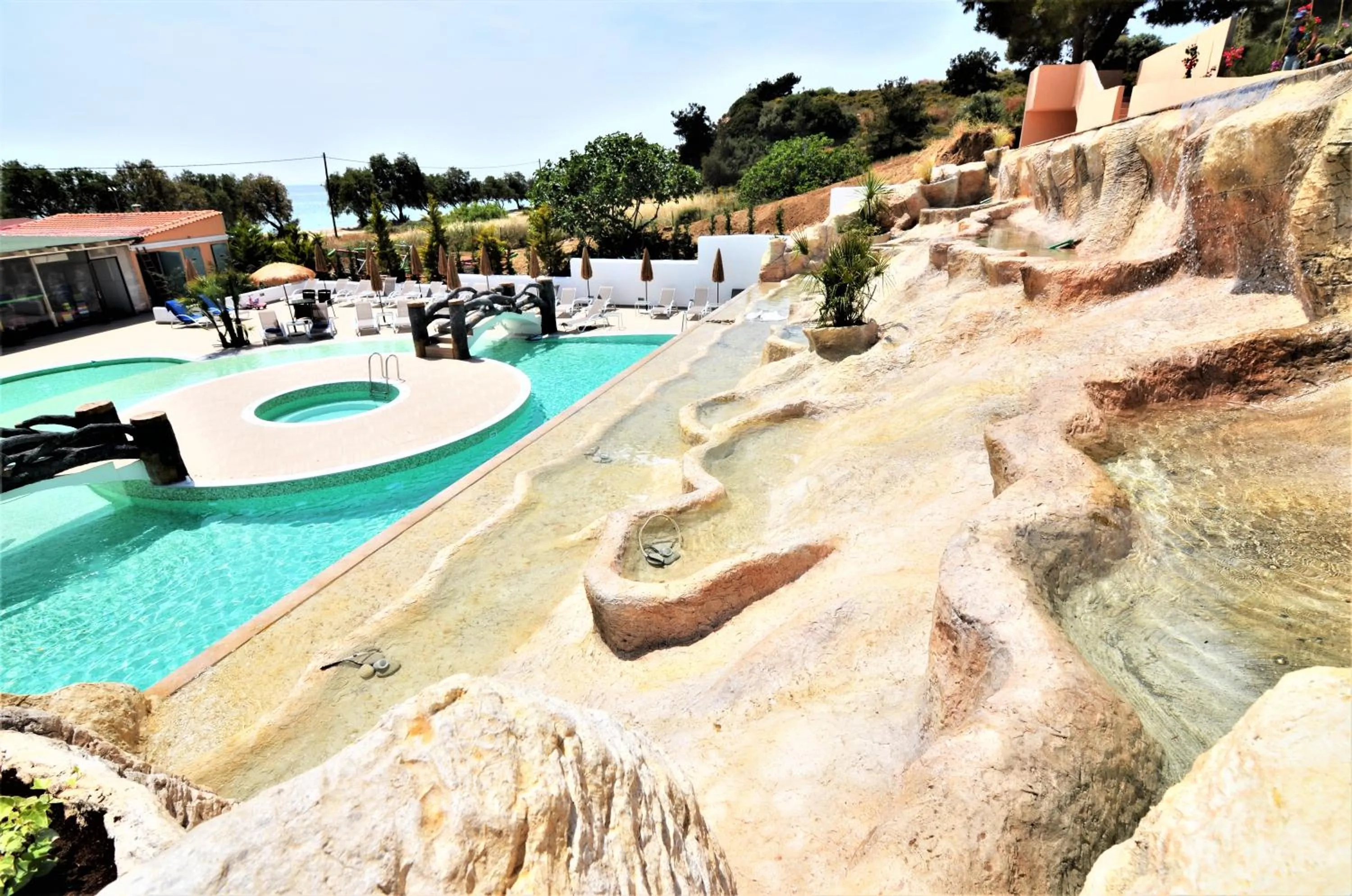 Pool view in Grand Beach Hotel Thassos