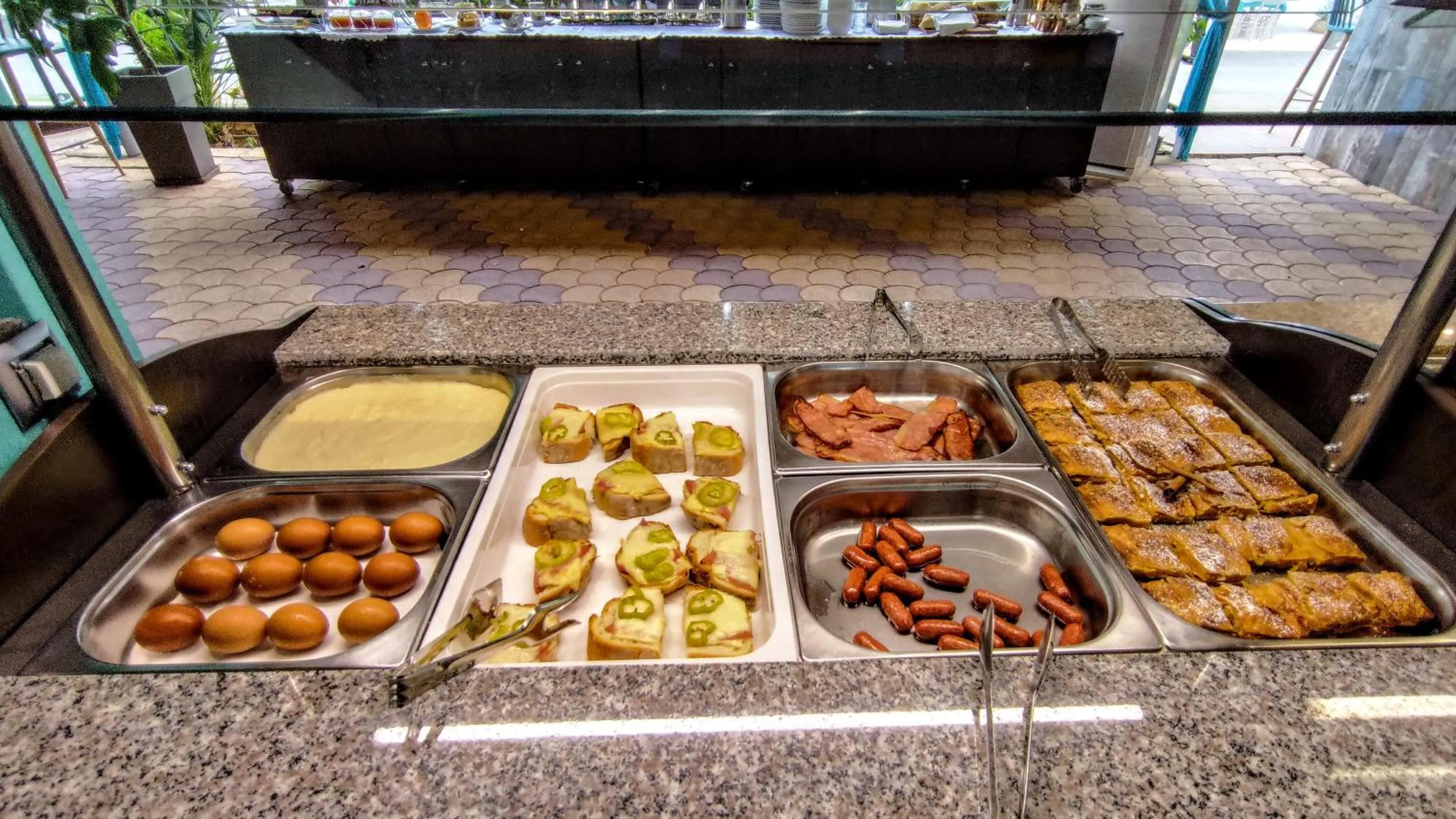 Buffet breakfast in Grand Beach Hotel Thassos