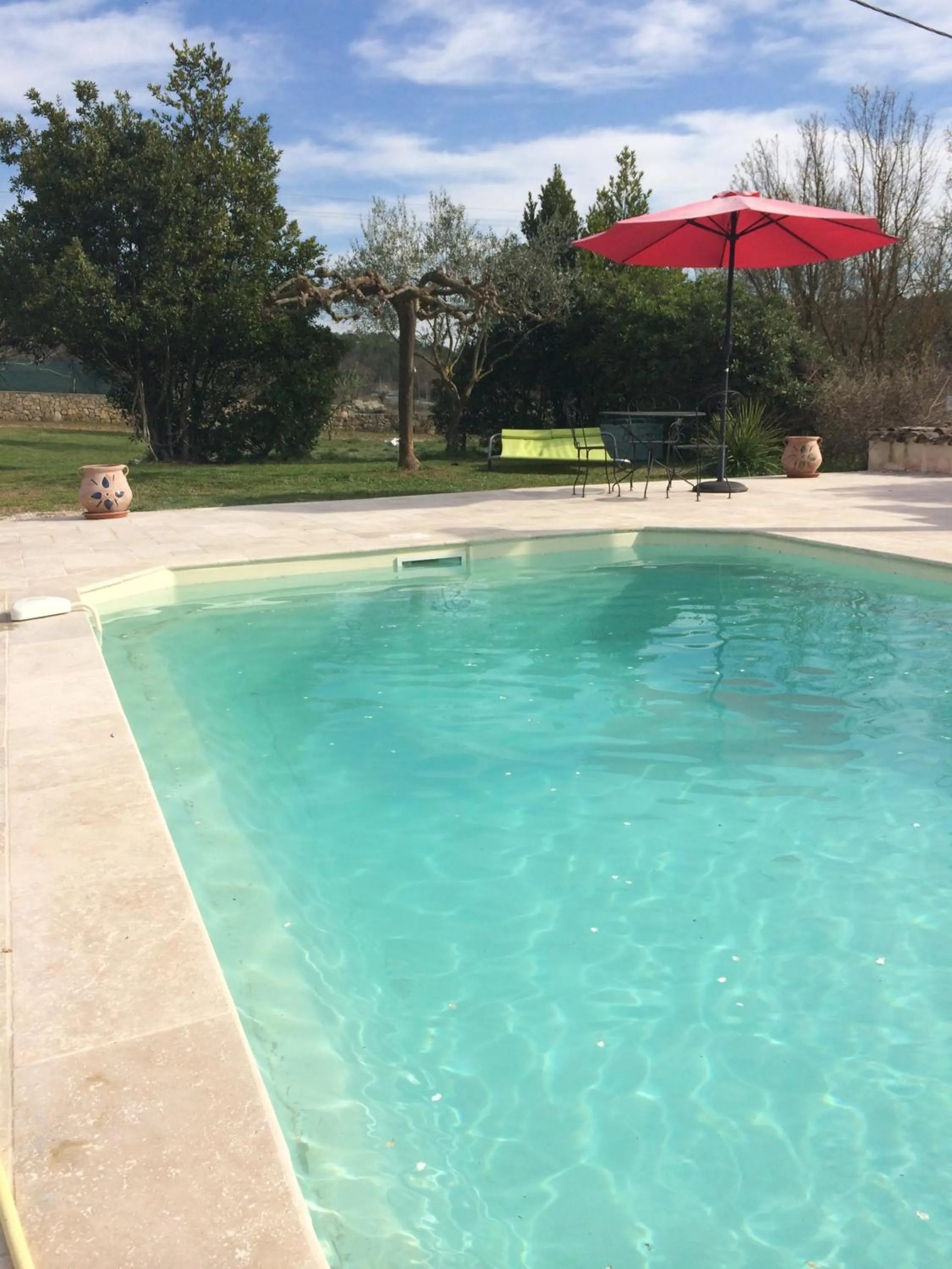 Pool view in La Vignarelle