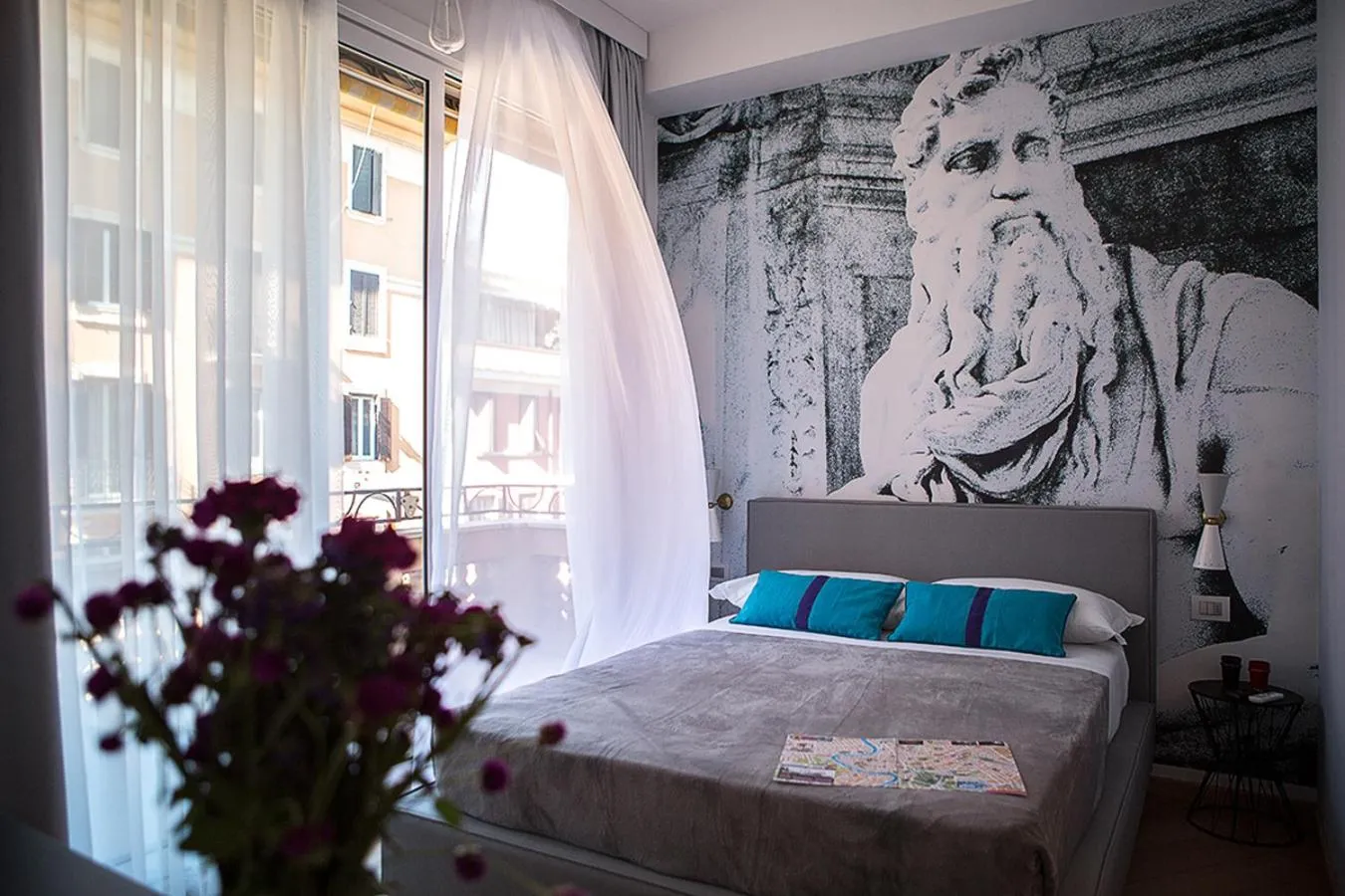 Balcony/Terrace, Bed in Milizie 76 Gallery