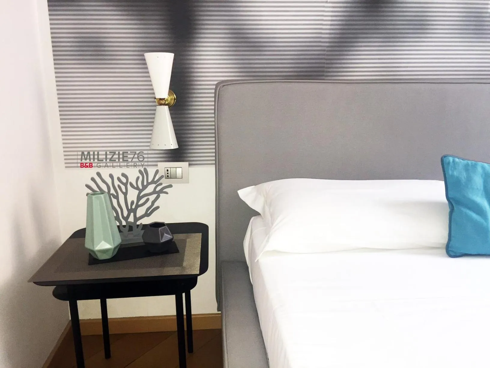 Decorative detail, Bed in Milizie 76 Gallery