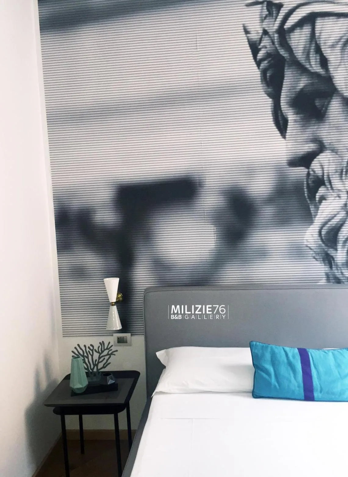 Decorative detail, Bed in Milizie 76 Gallery