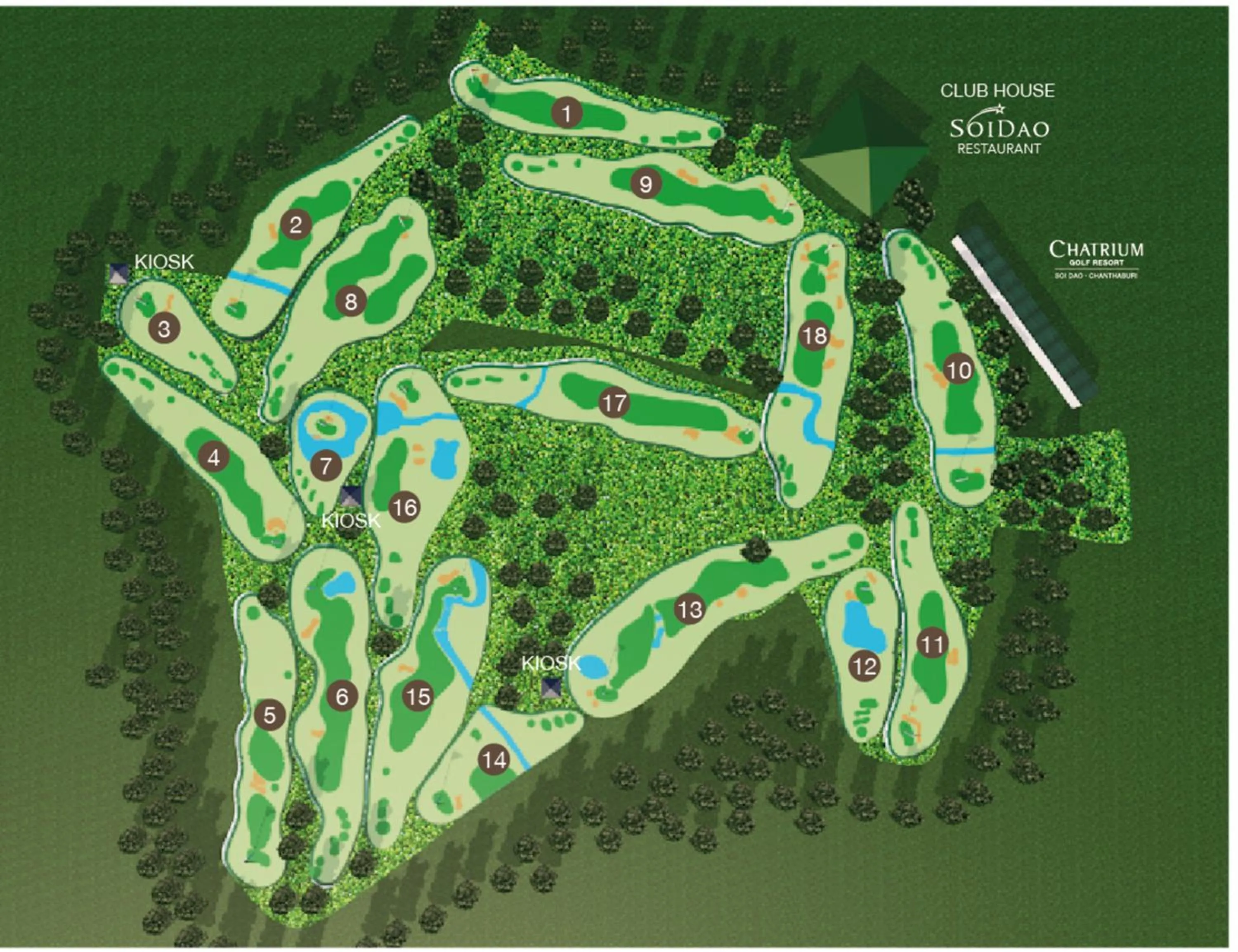 Golfcourse in Chatrium Golf Resort Soi Dao Chanthaburi