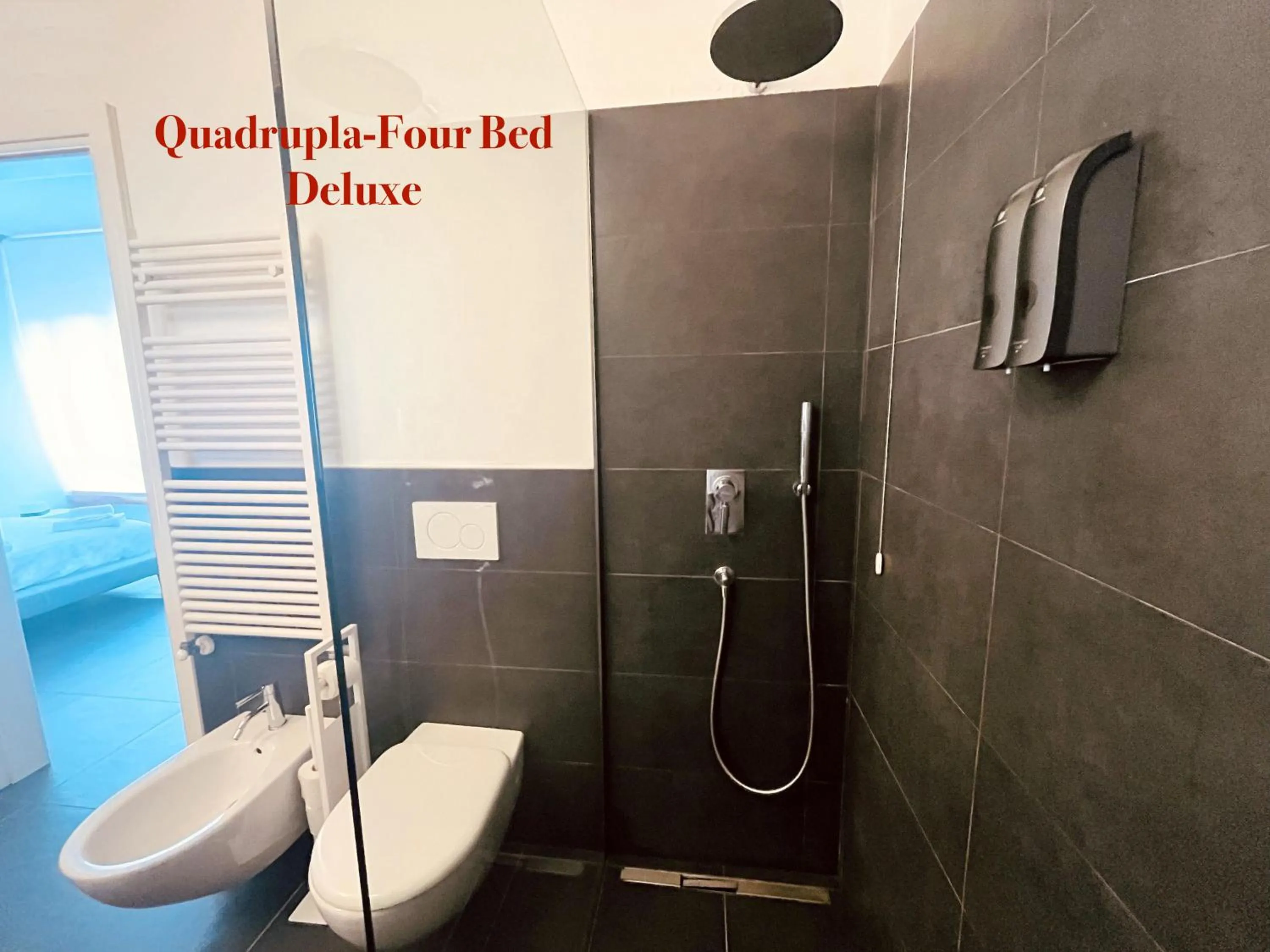 Shower in DiMoras house Verona