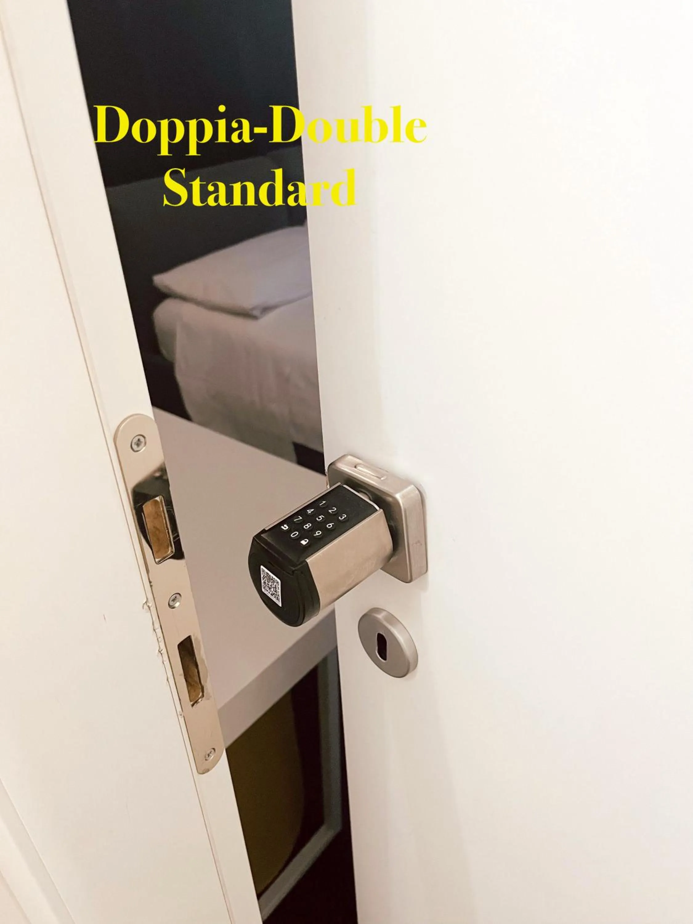 Text overlay in DiMoras house Verona