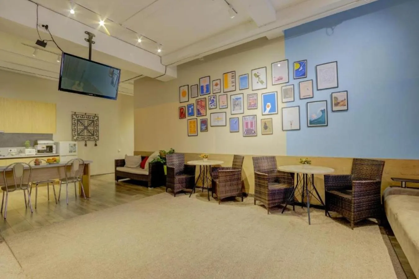 Seating area in Bodo Hostel