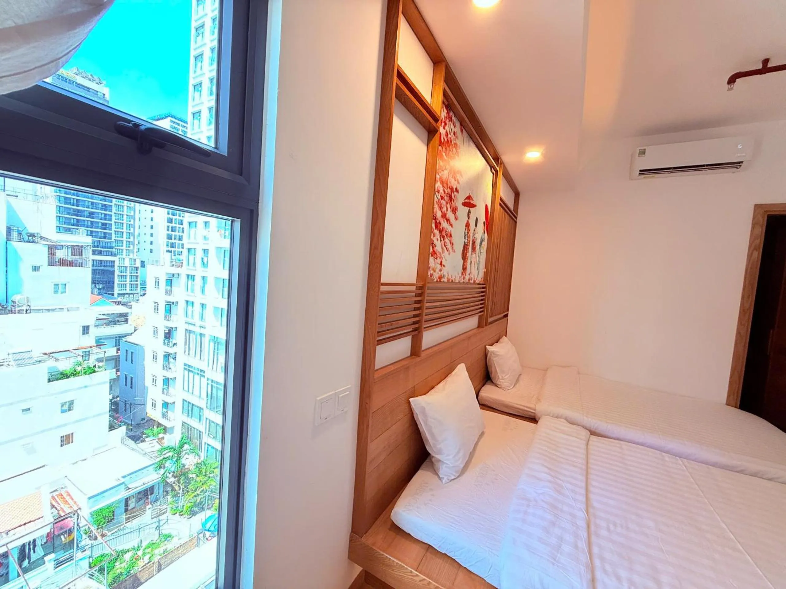 View (from property/room), Bed in Fuji Boutique Hotel Nha Trang