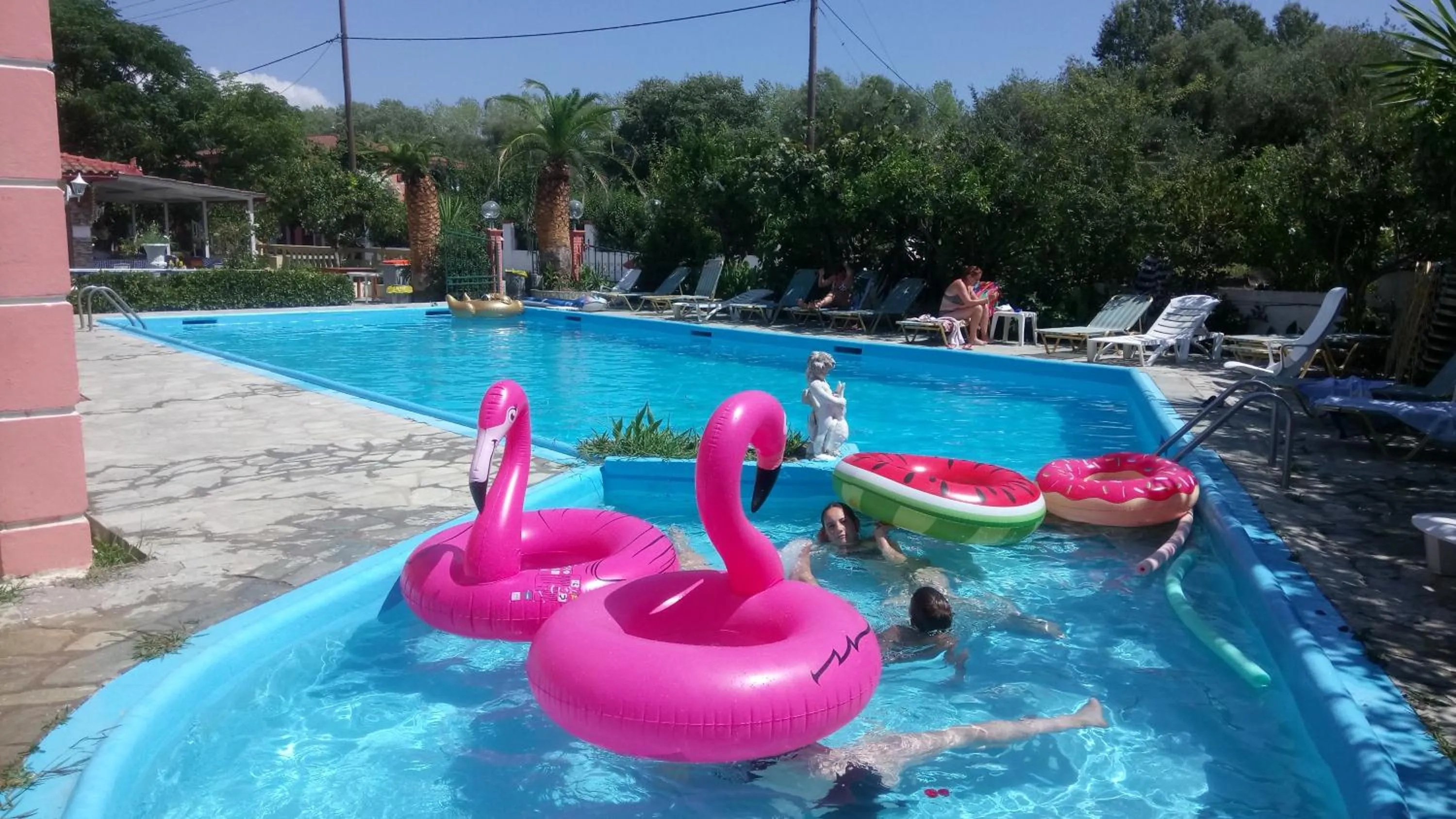 Swimming pool in Flamingo Apartments Moraitika Corfu