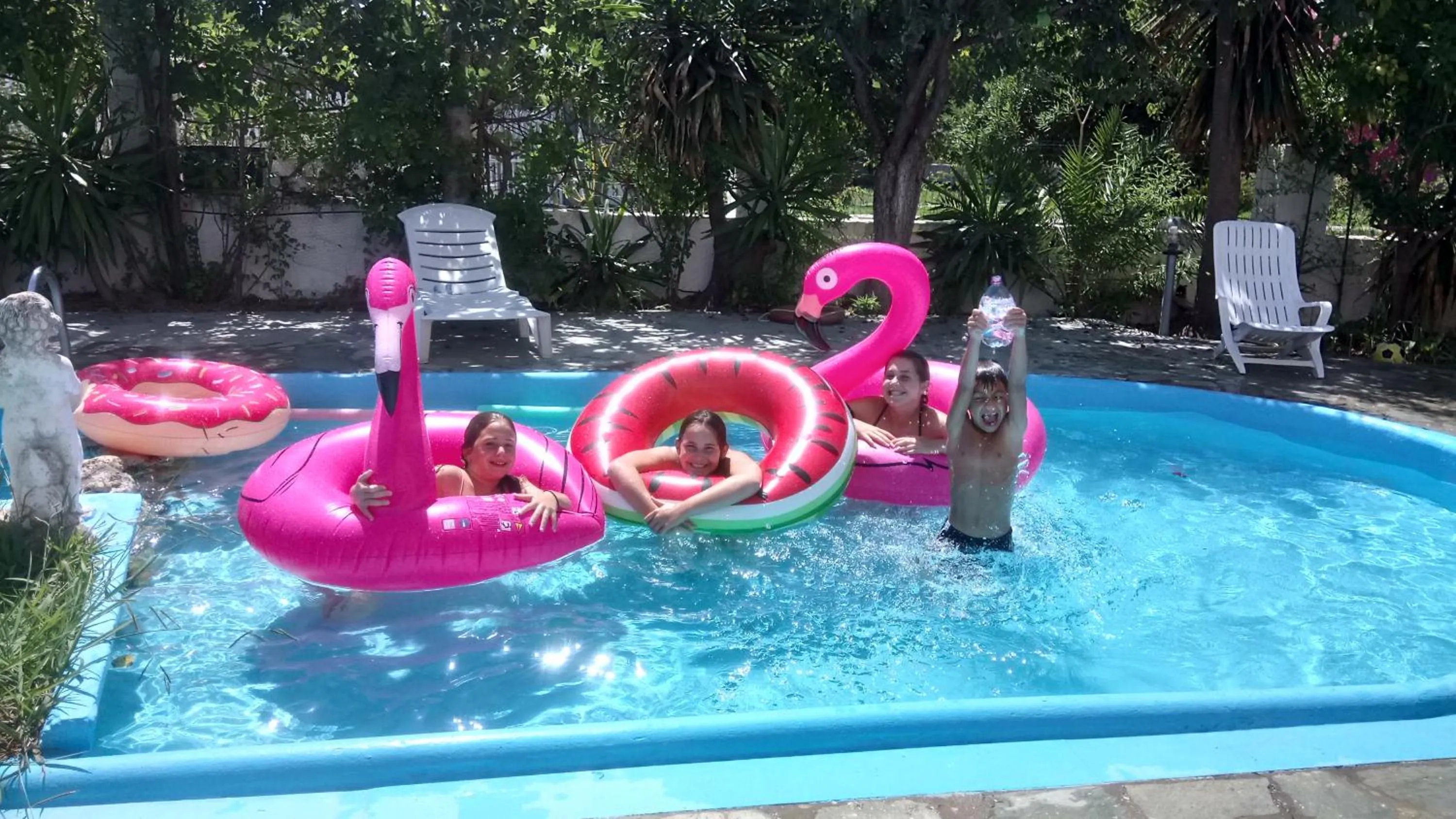 Swimming pool in Flamingo Apartments Moraitika Corfu