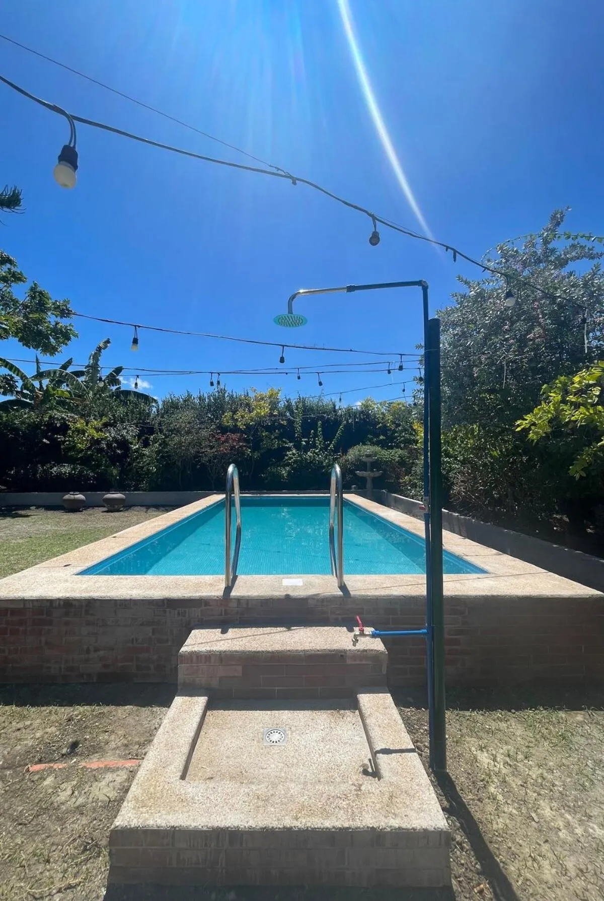 Shower in Madie's Place B&B with Private Pool in Santa Rosa near Enchanted Kingdom