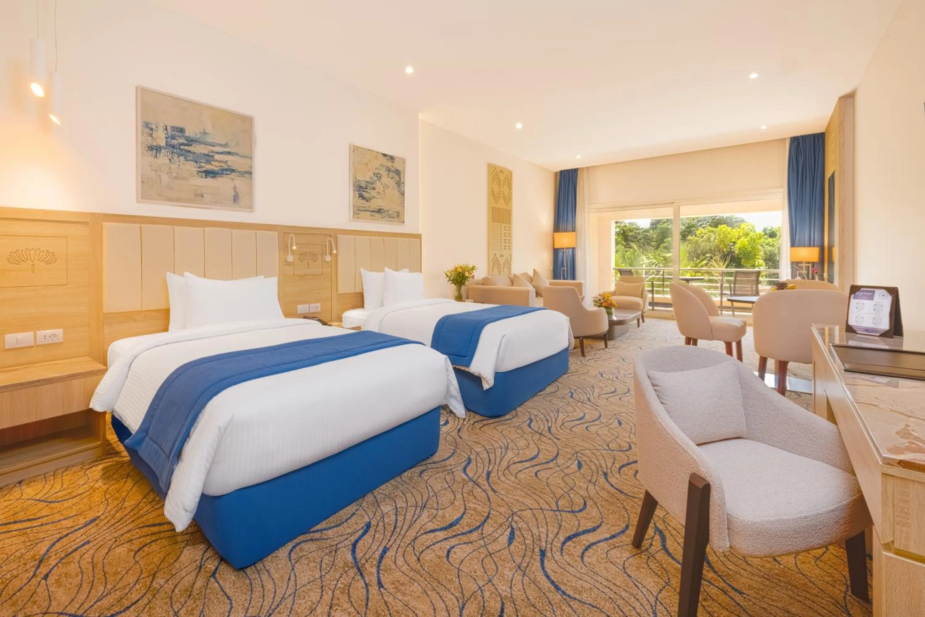 Bed in Helnan Antoniades Palace Hotel