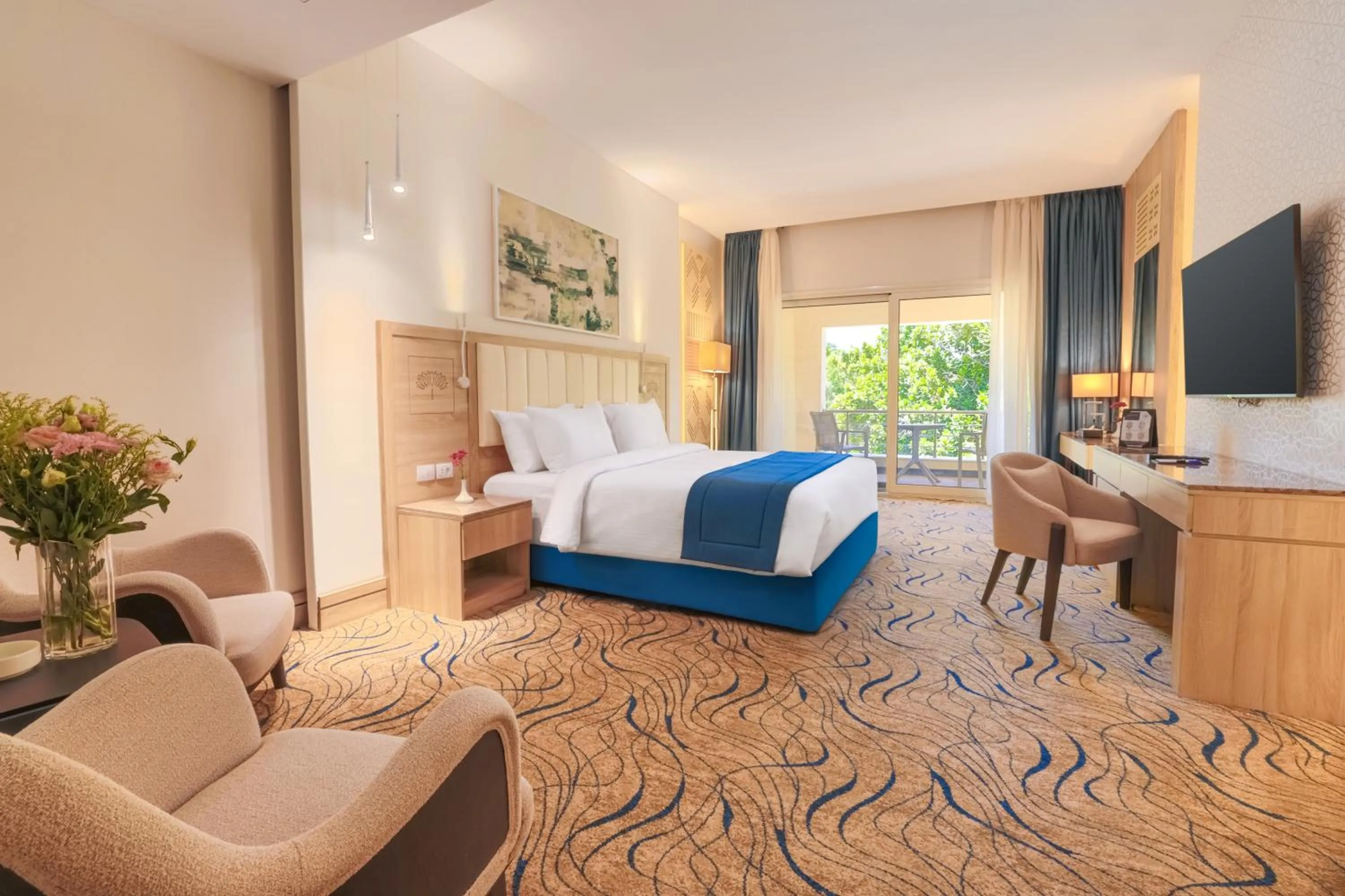 Bed in Helnan Antoniades Palace Hotel