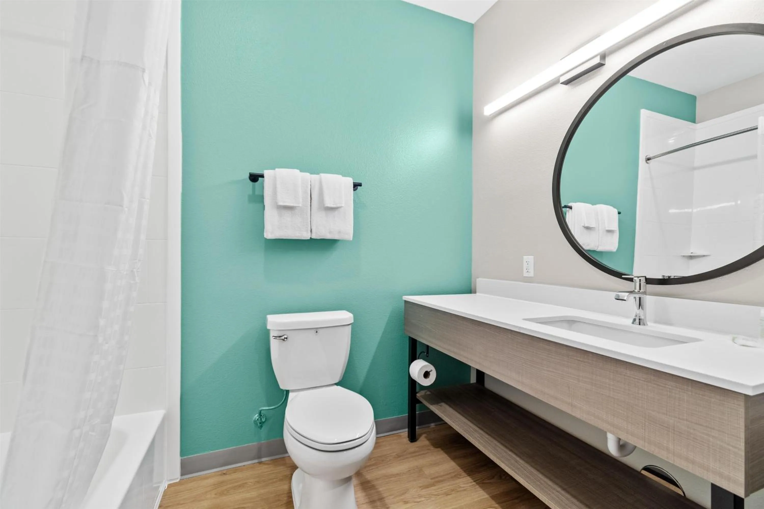 Bathroom in ECHO Suites Extended Stay by Wyndham Houston Katy West