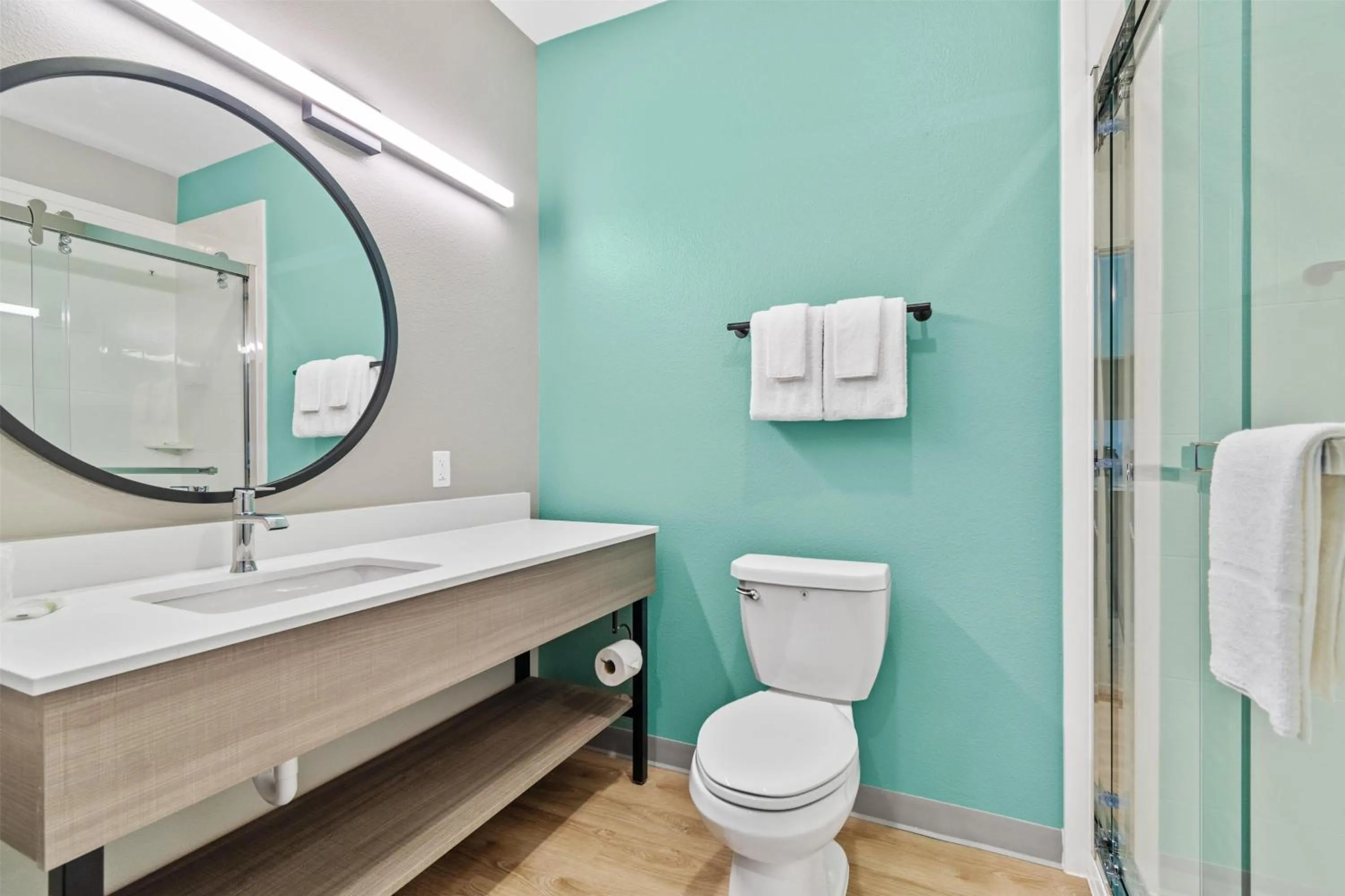 Bathroom in ECHO Suites Extended Stay by Wyndham Houston Katy West