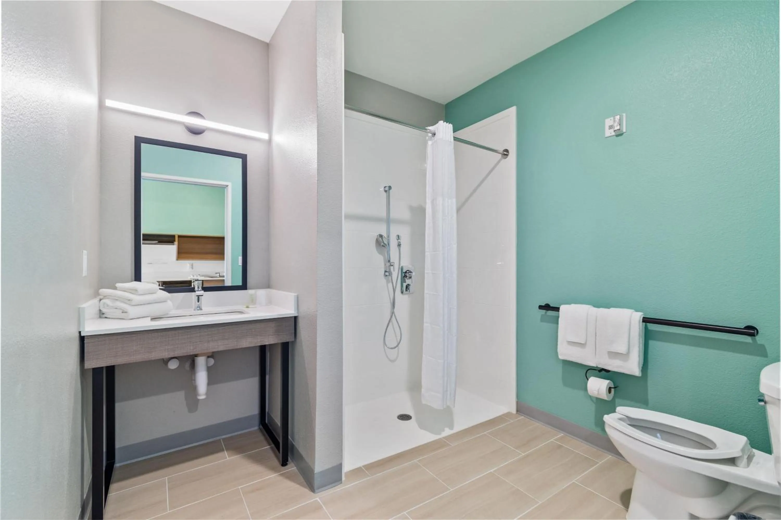 Bathroom in ECHO Suites Extended Stay by Wyndham Houston Katy West