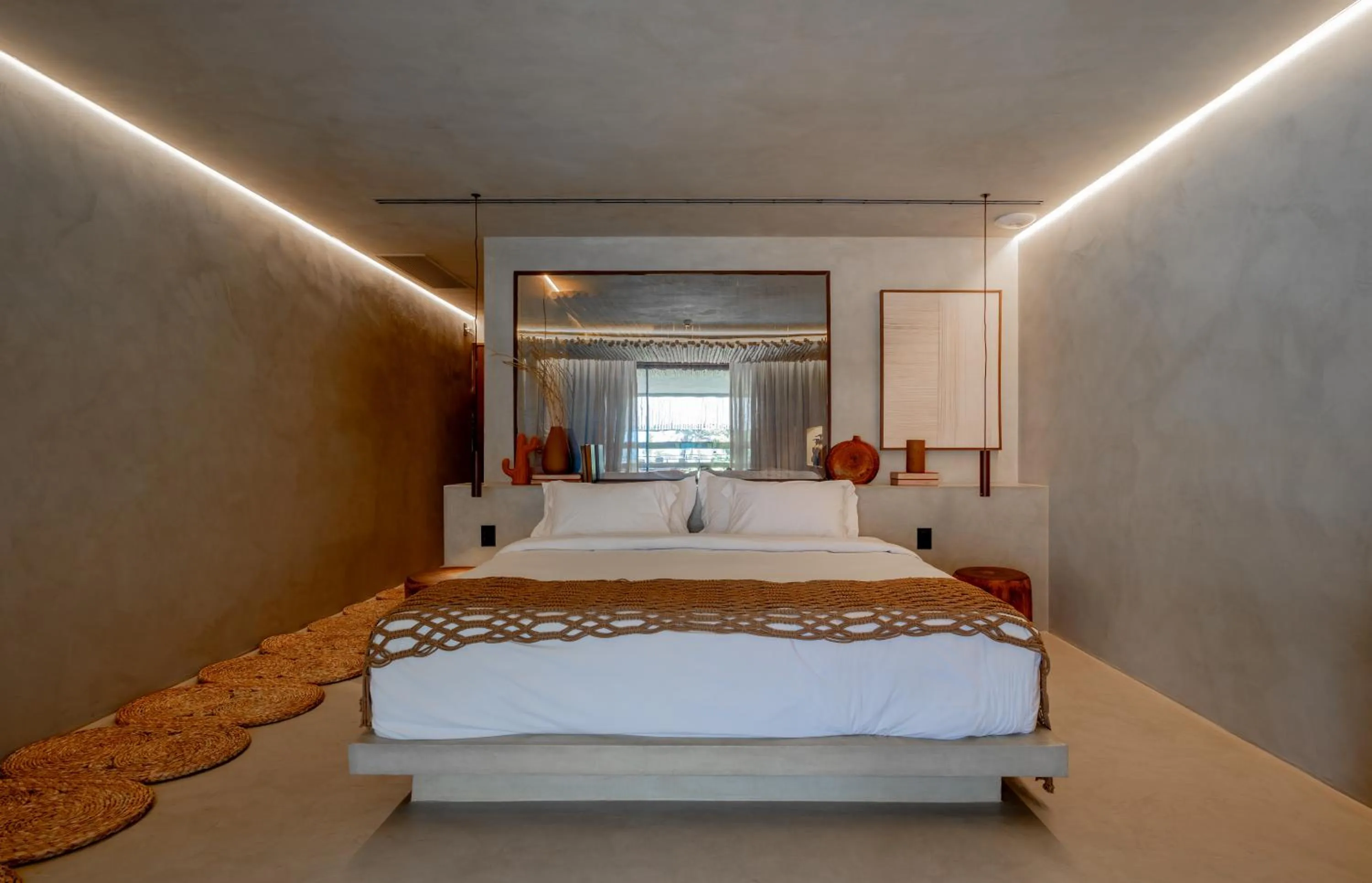 Bed in Mana Cumbuco Hotel