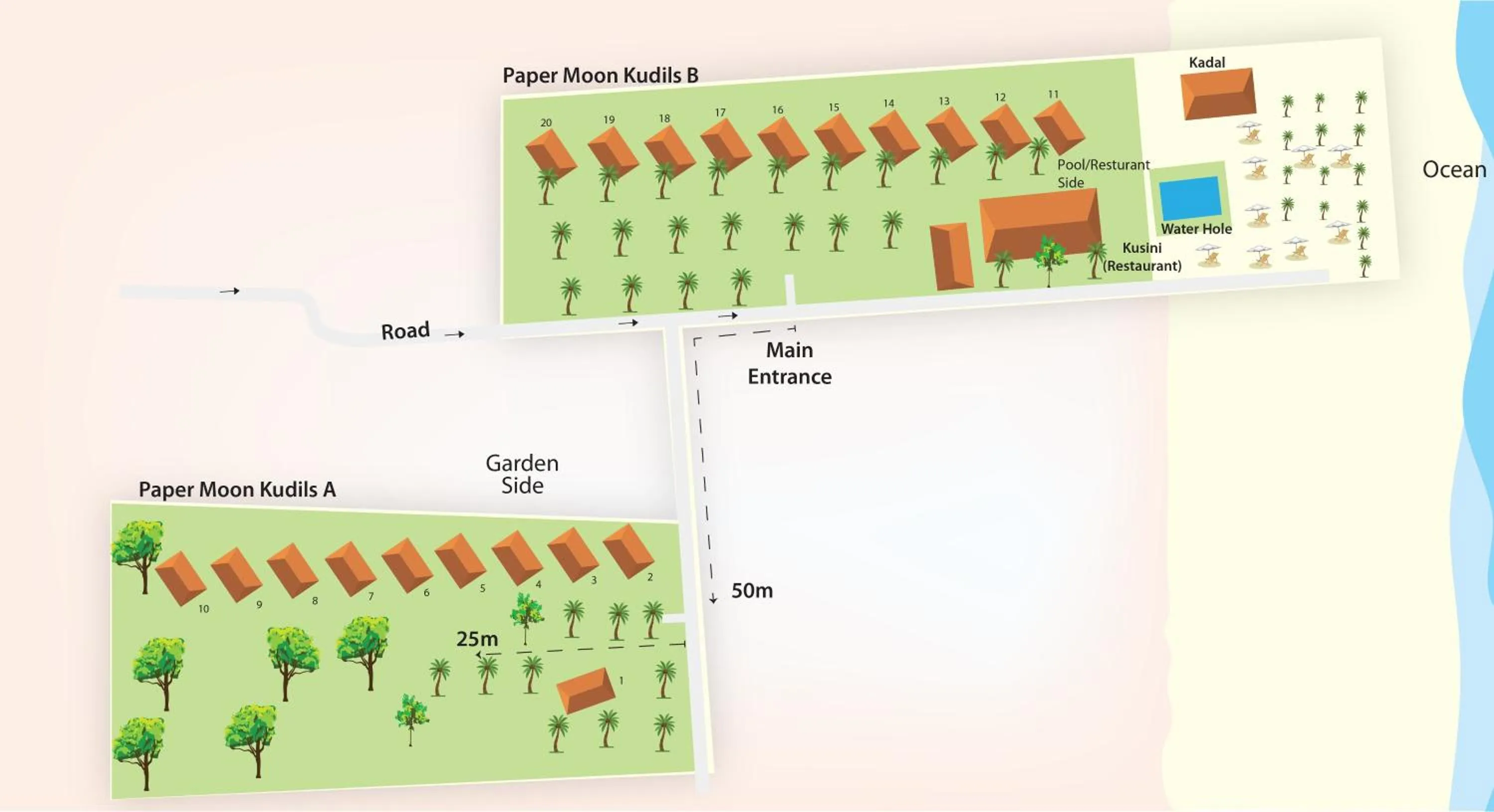 View (from property/room) in Paper Moon Kudils