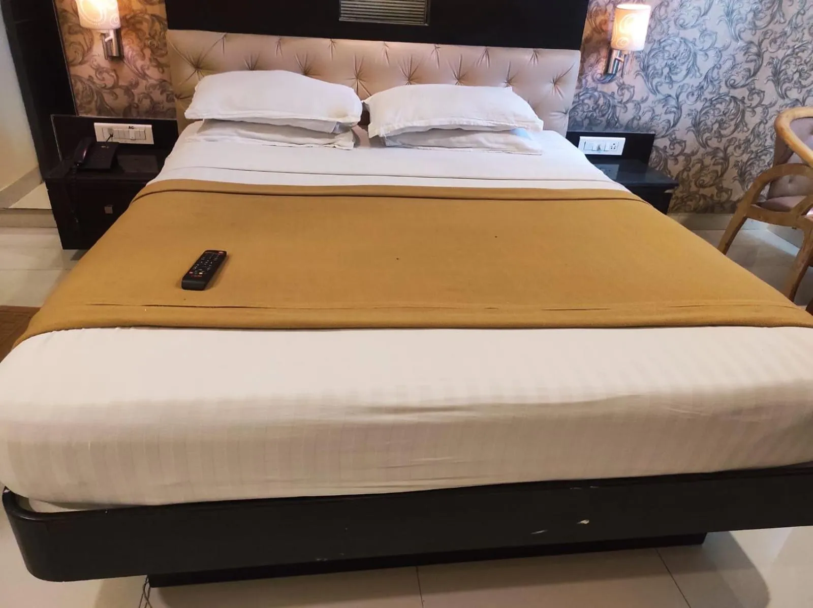 Bed in Hotel Vaishnavi