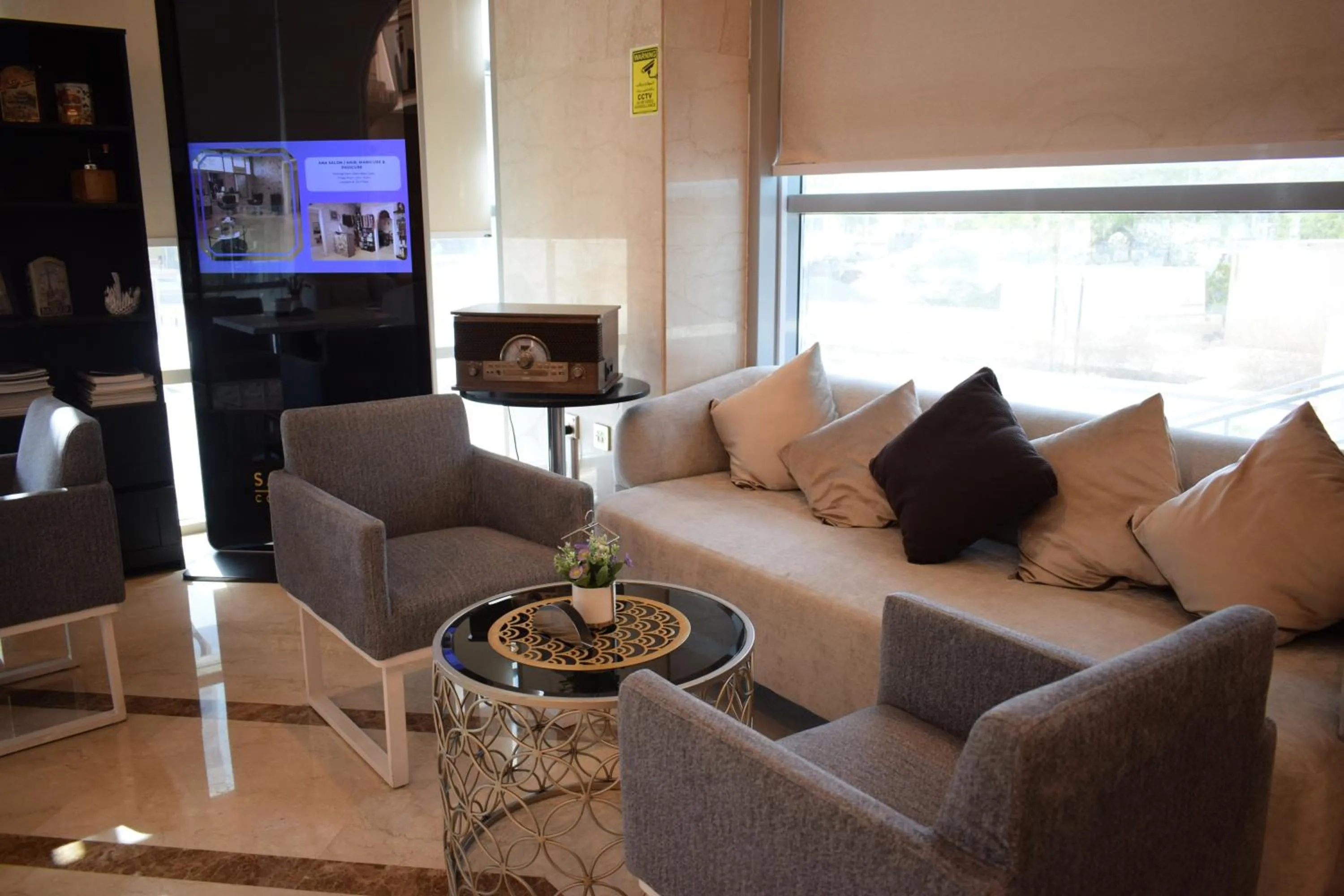 Seating area in Saraya Corniche Hotel