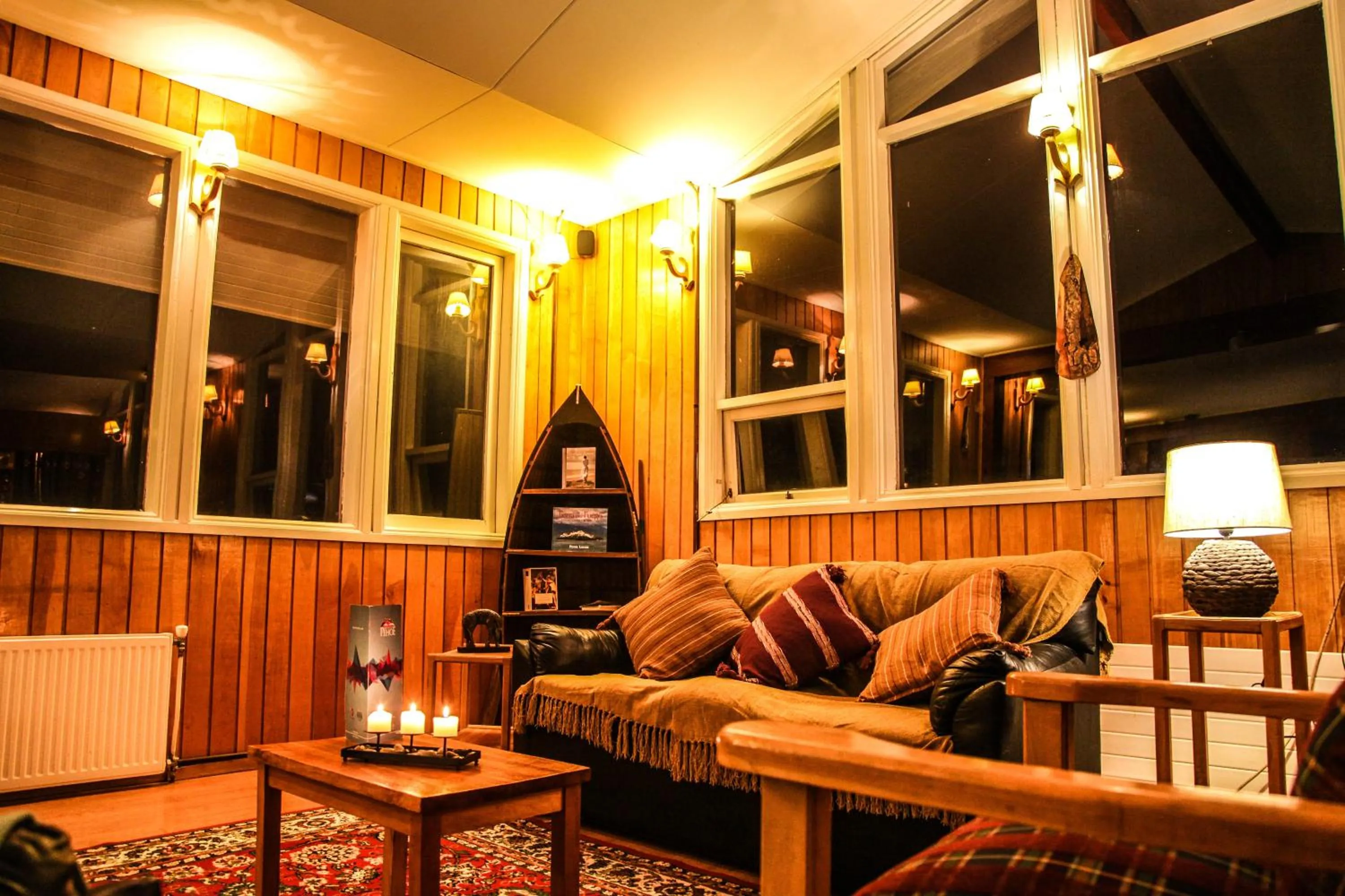 Living room in Hostería Pehoe