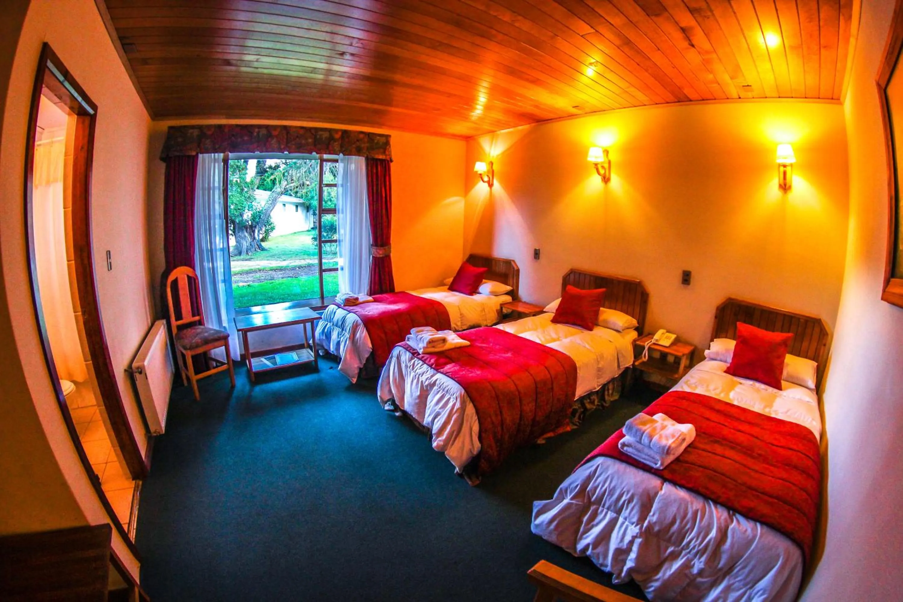 Bed in Hostería Pehoe