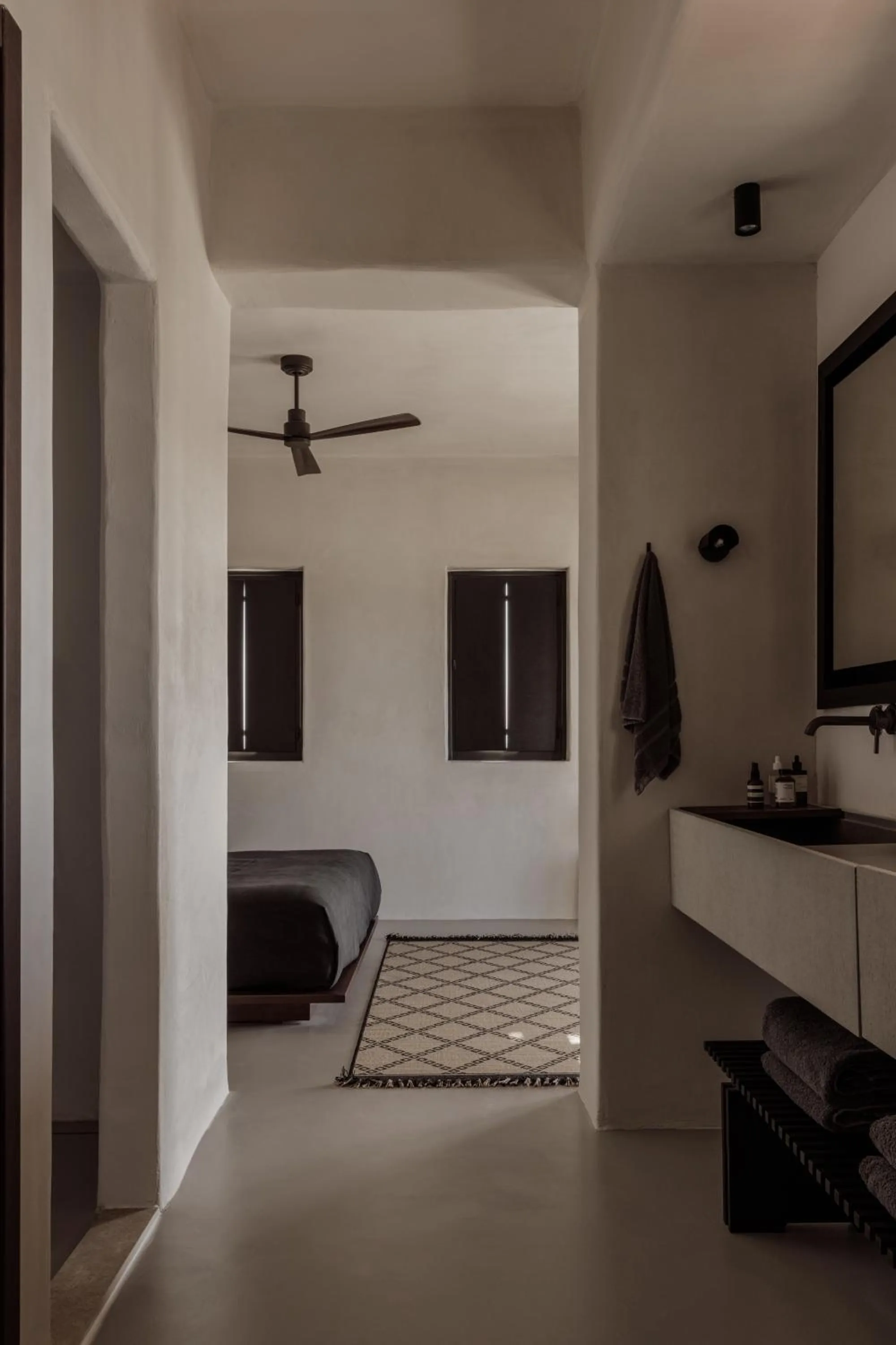 Bathroom, Bed in ananea Mykonos - Adults Only