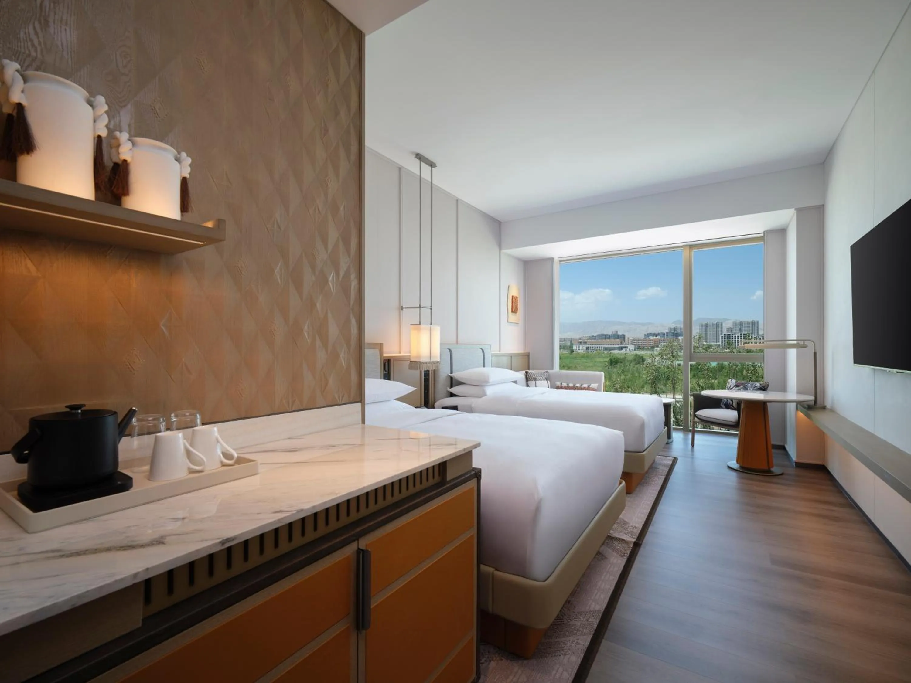 Photo of the whole room, Bed in Courtyard by Marriott Korla