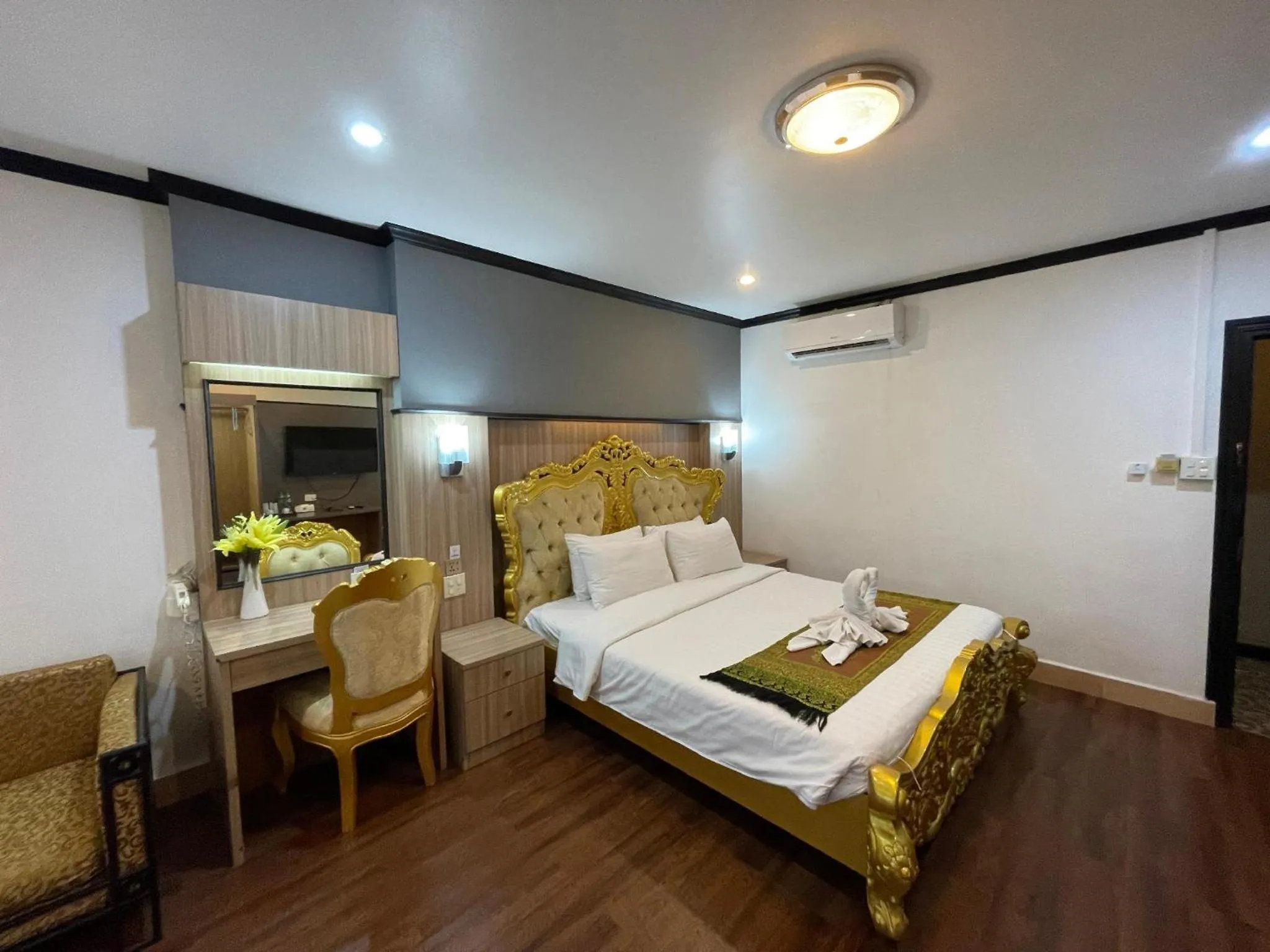 Bed in Lucky city hotel