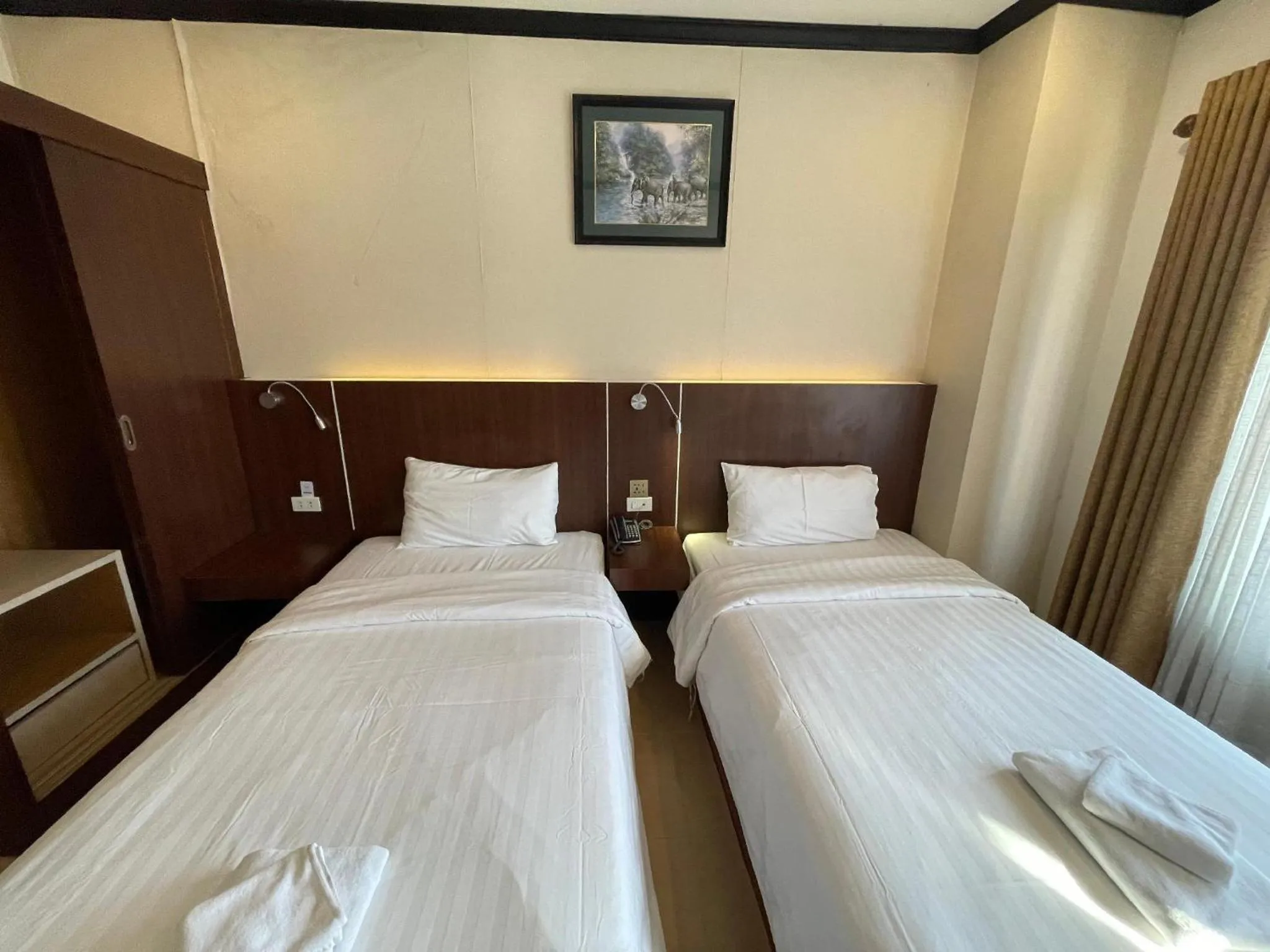 Bed in Lucky city hotel