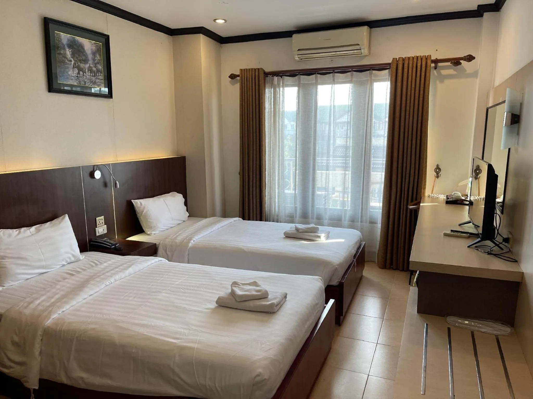 Bed in Lucky city hotel