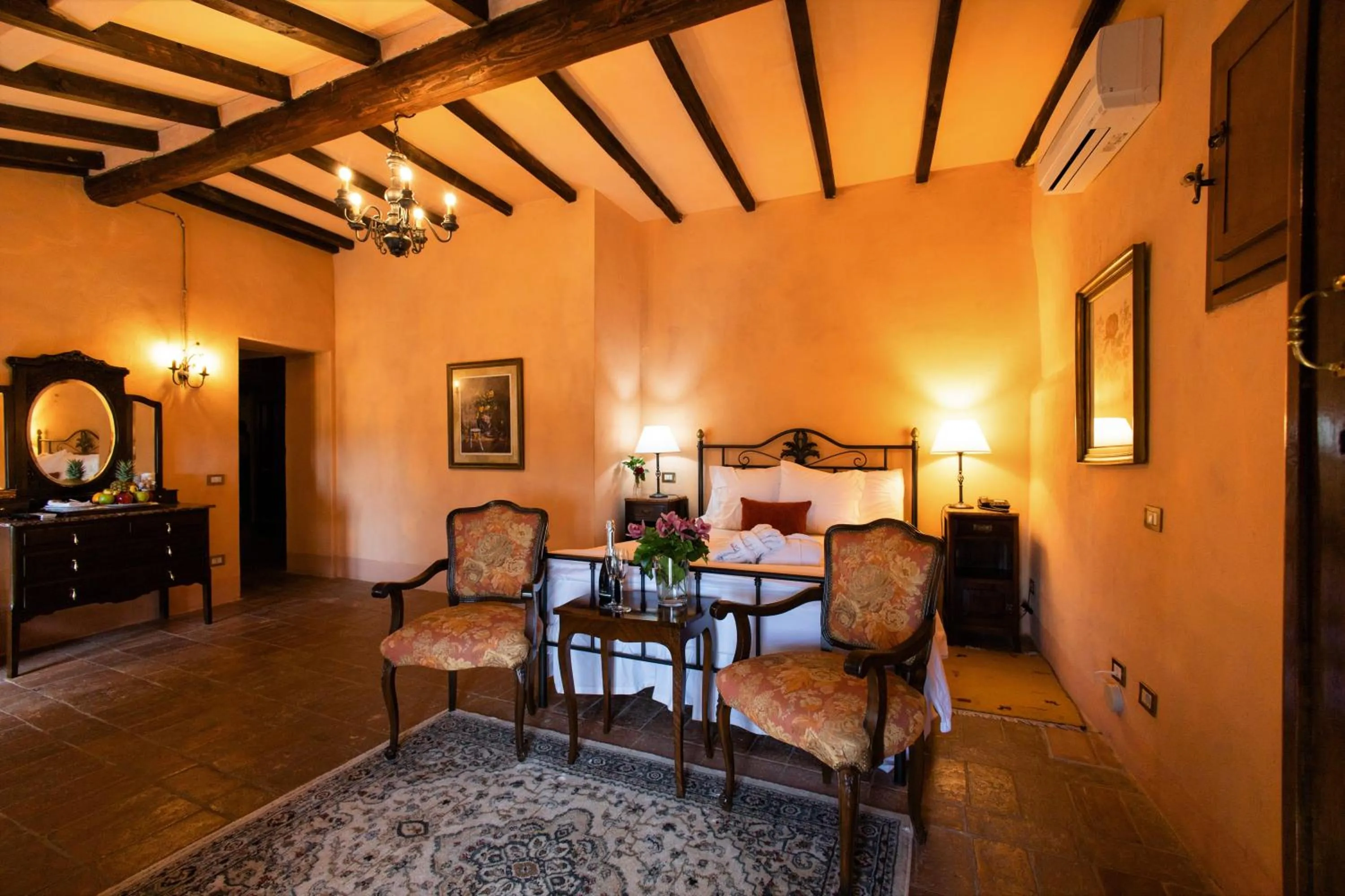 Living room in Borgo Laticastelli