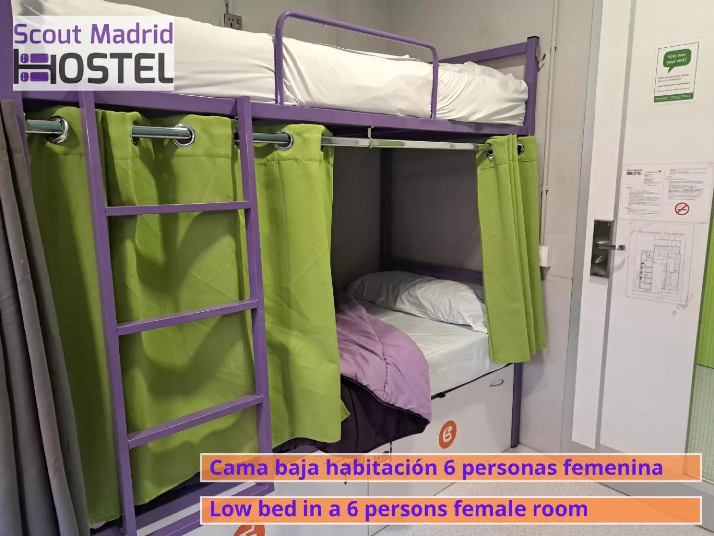 Bedroom, Bed in Scout Madrid Hostel