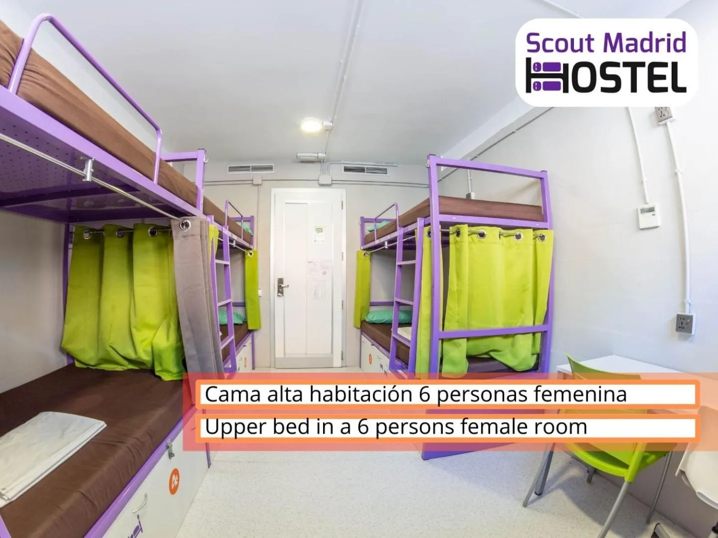 Bedroom, Bed in Scout Madrid Hostel