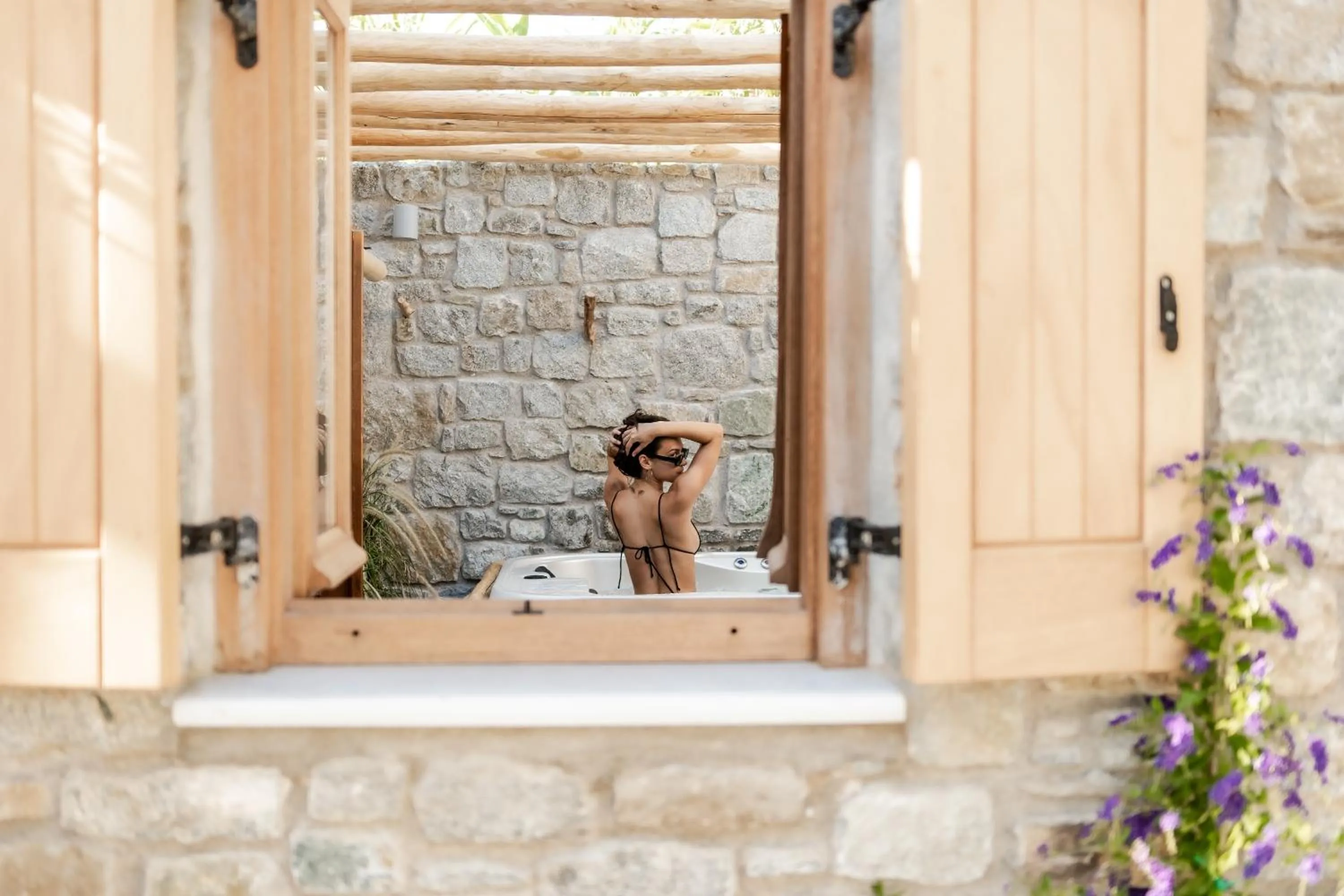 Shower in Naxian Serenity Suites
