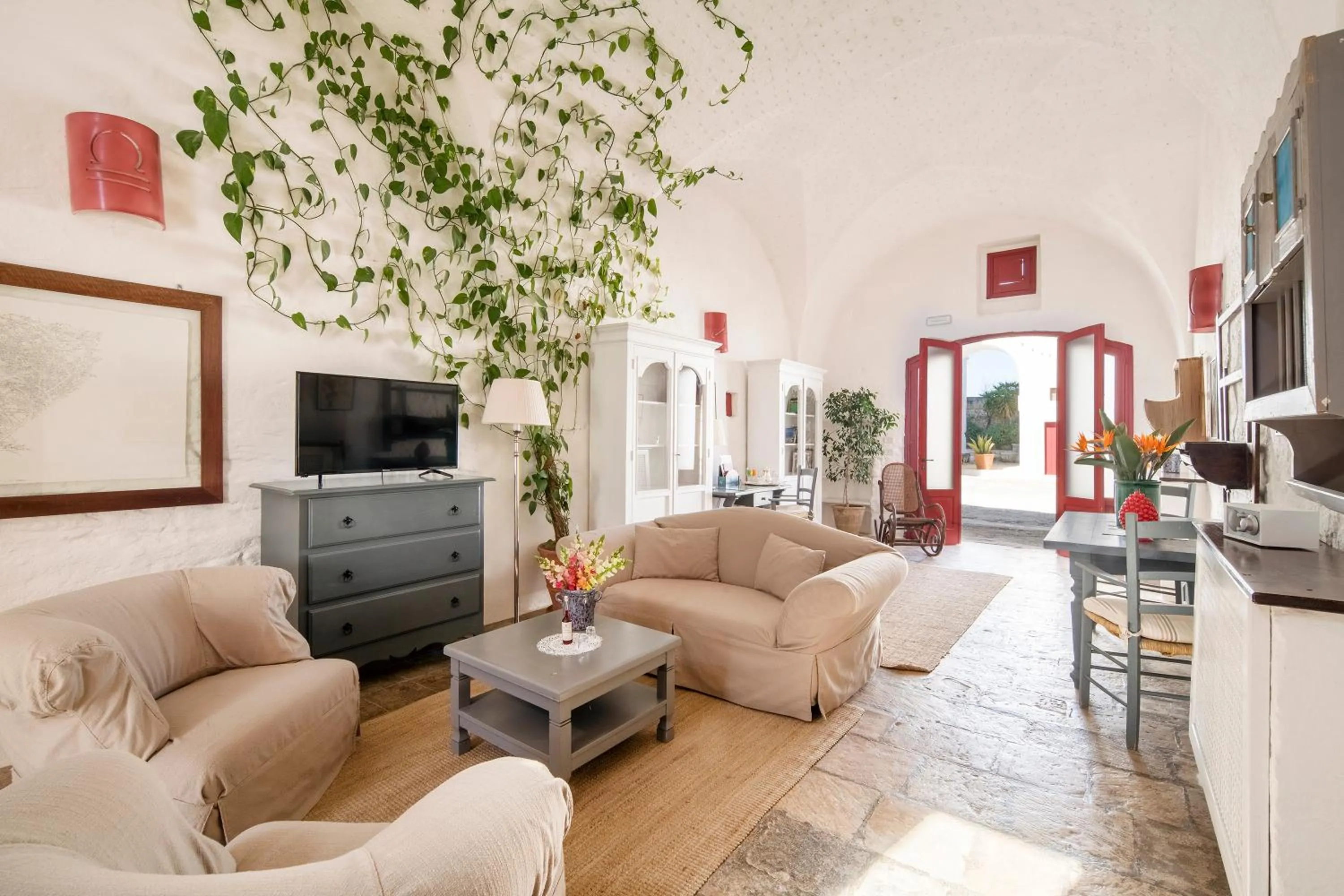 Living room in Masseria Torre Coccaro