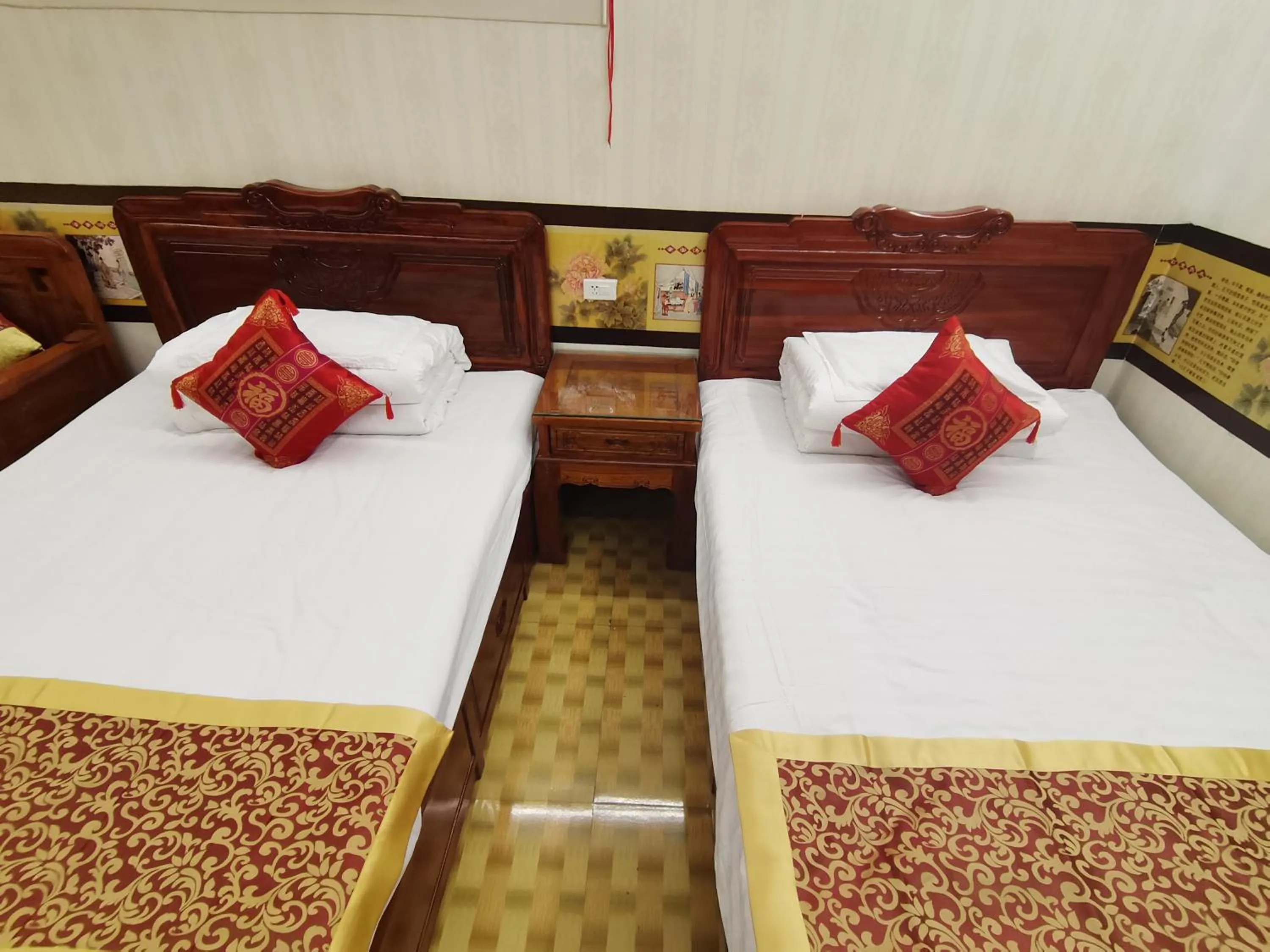 Bed in Pingyao Yan Family Homestay