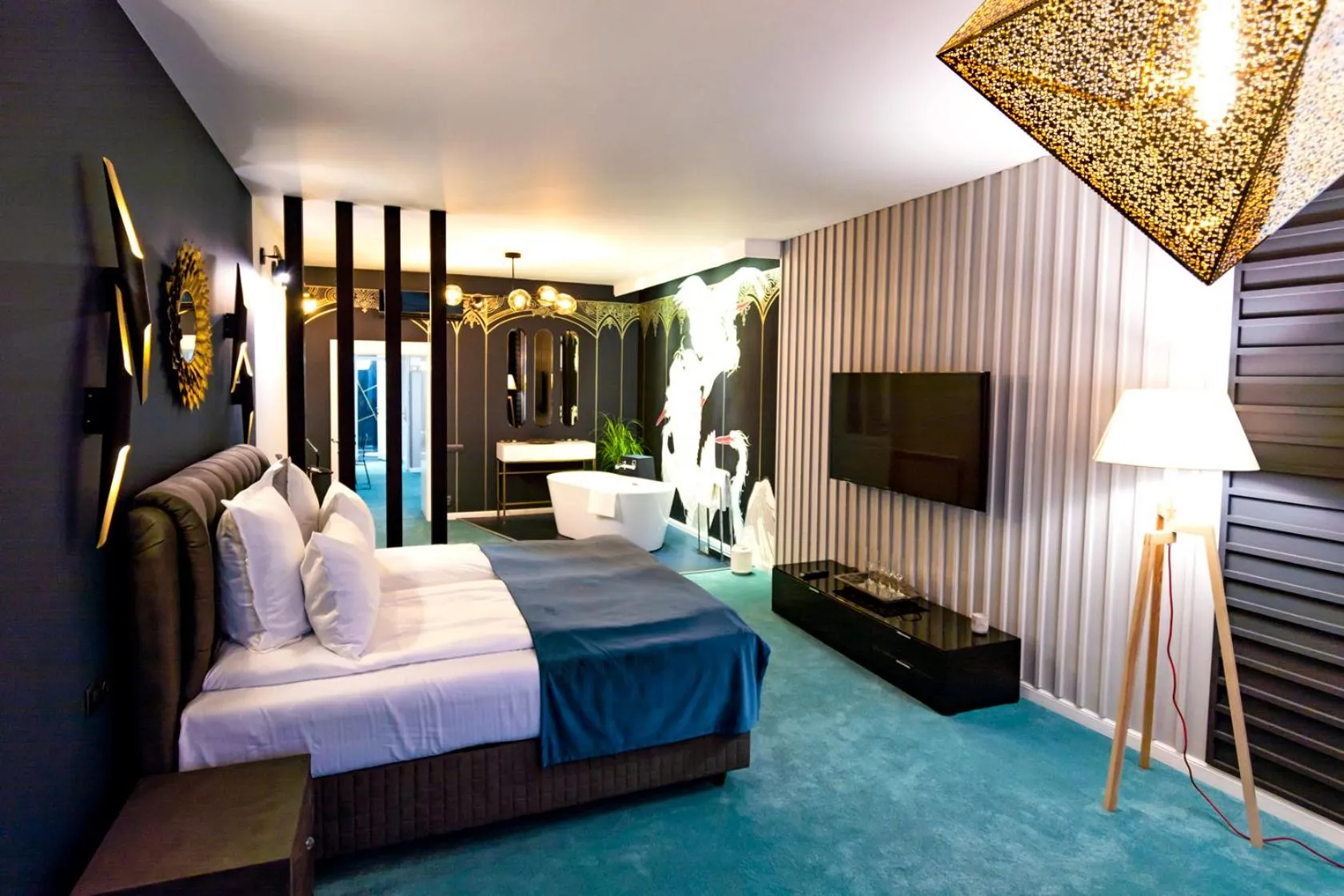 Photo of the whole room, Bed in Rabbit Hole