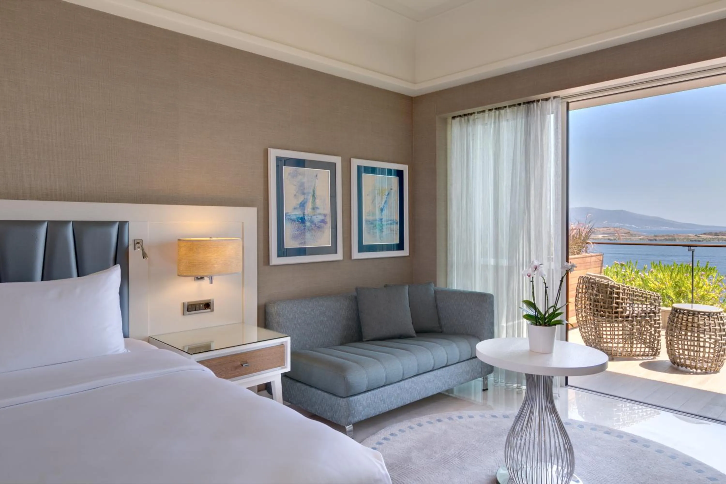 Balcony/Terrace, Bed in Caresse, a Luxury Collection Resort & Spa, Bodrum