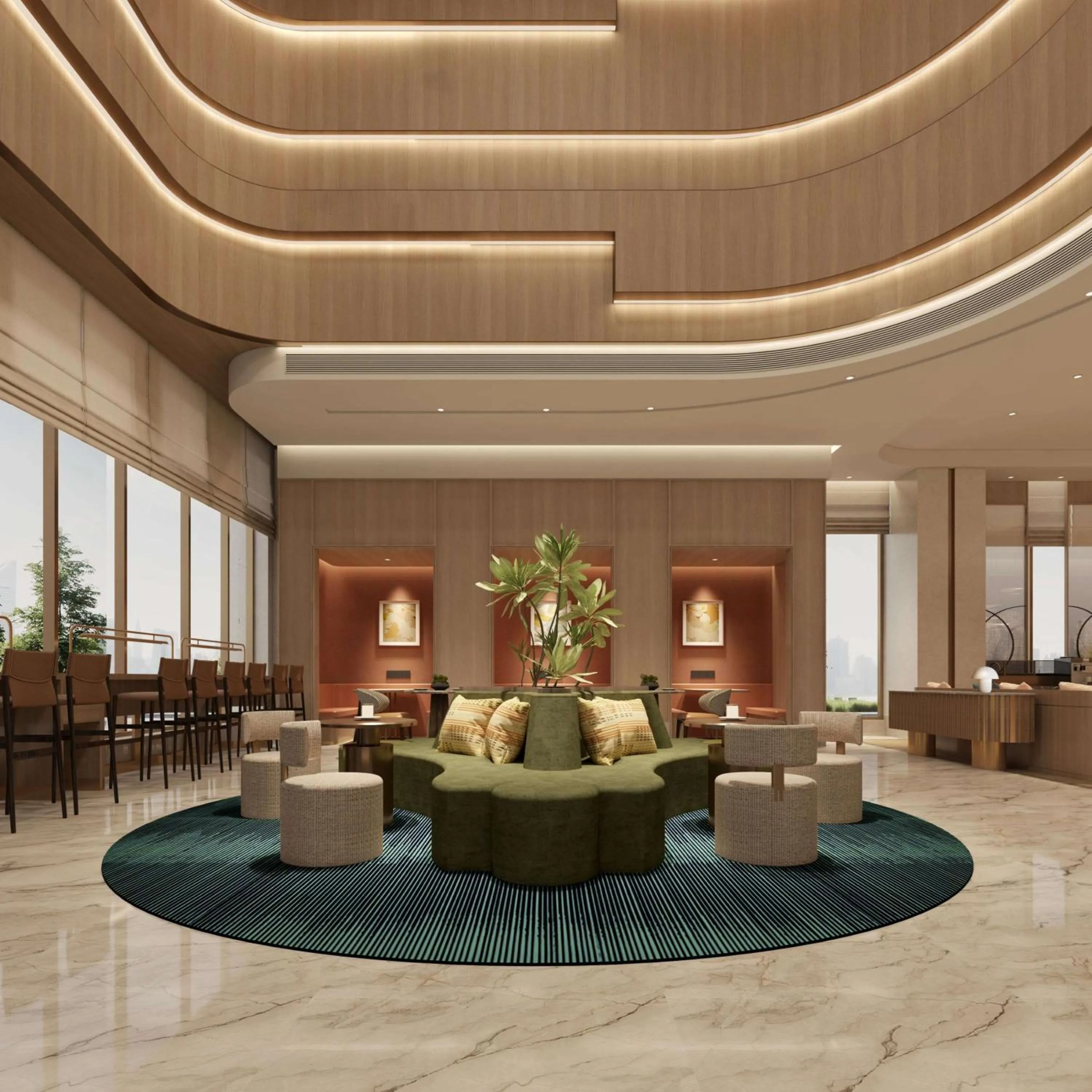 Lobby or reception in Hilton Garden Inn Linyi Shangcheng