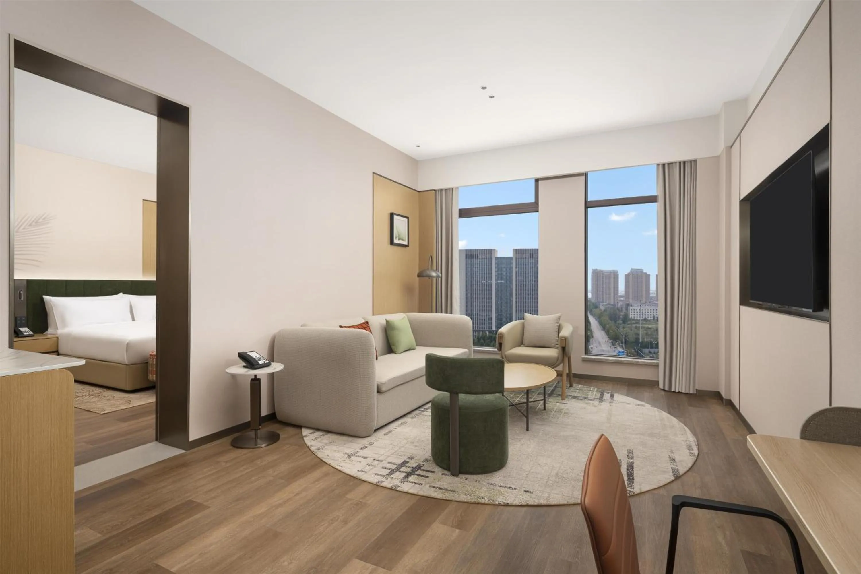 Living room in Hilton Garden Inn Linyi Shangcheng