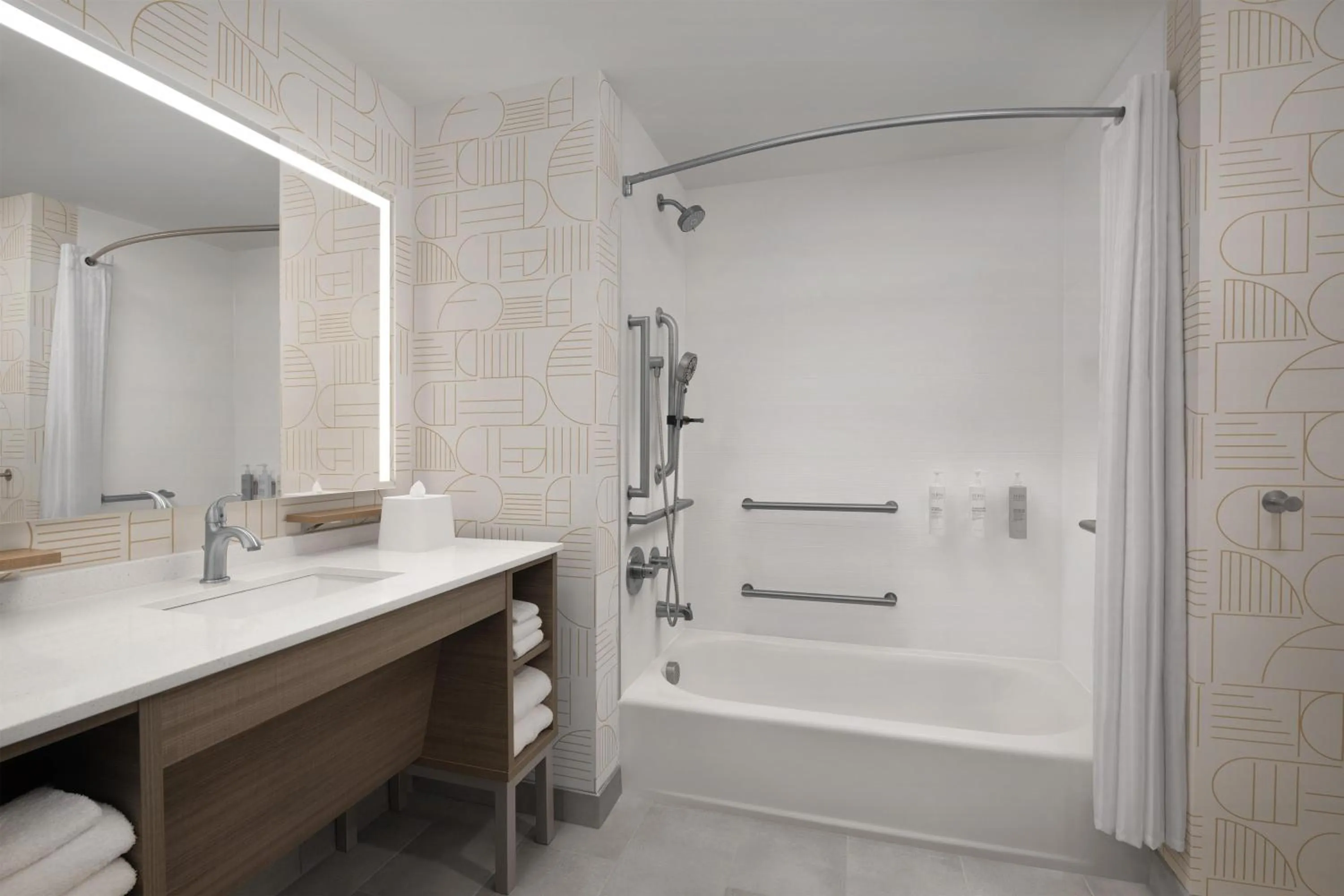 Bathroom in Home2 Suites By Hilton Syracuse Liverpool Airport Area