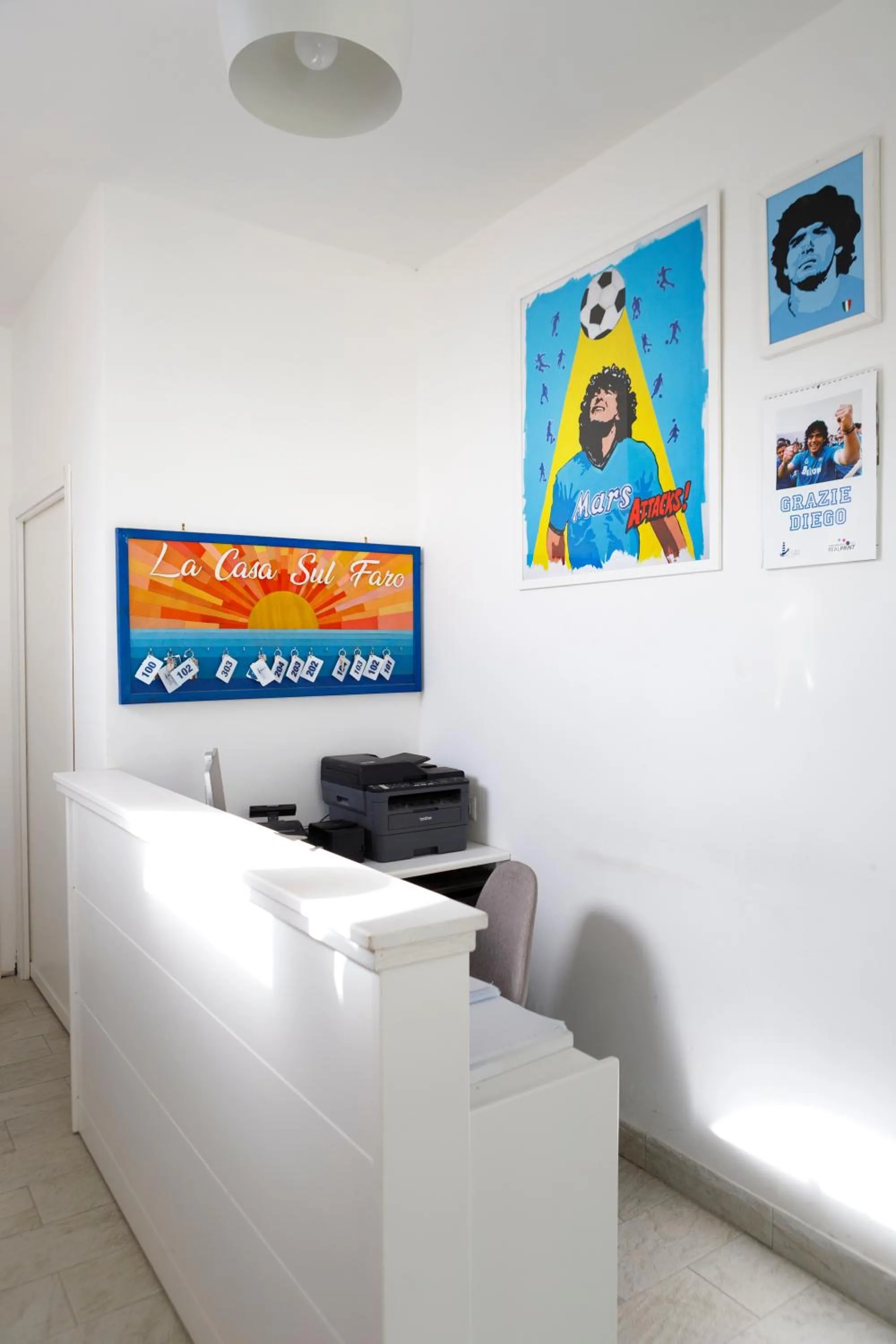 Lobby or reception in La Casa sul Faro