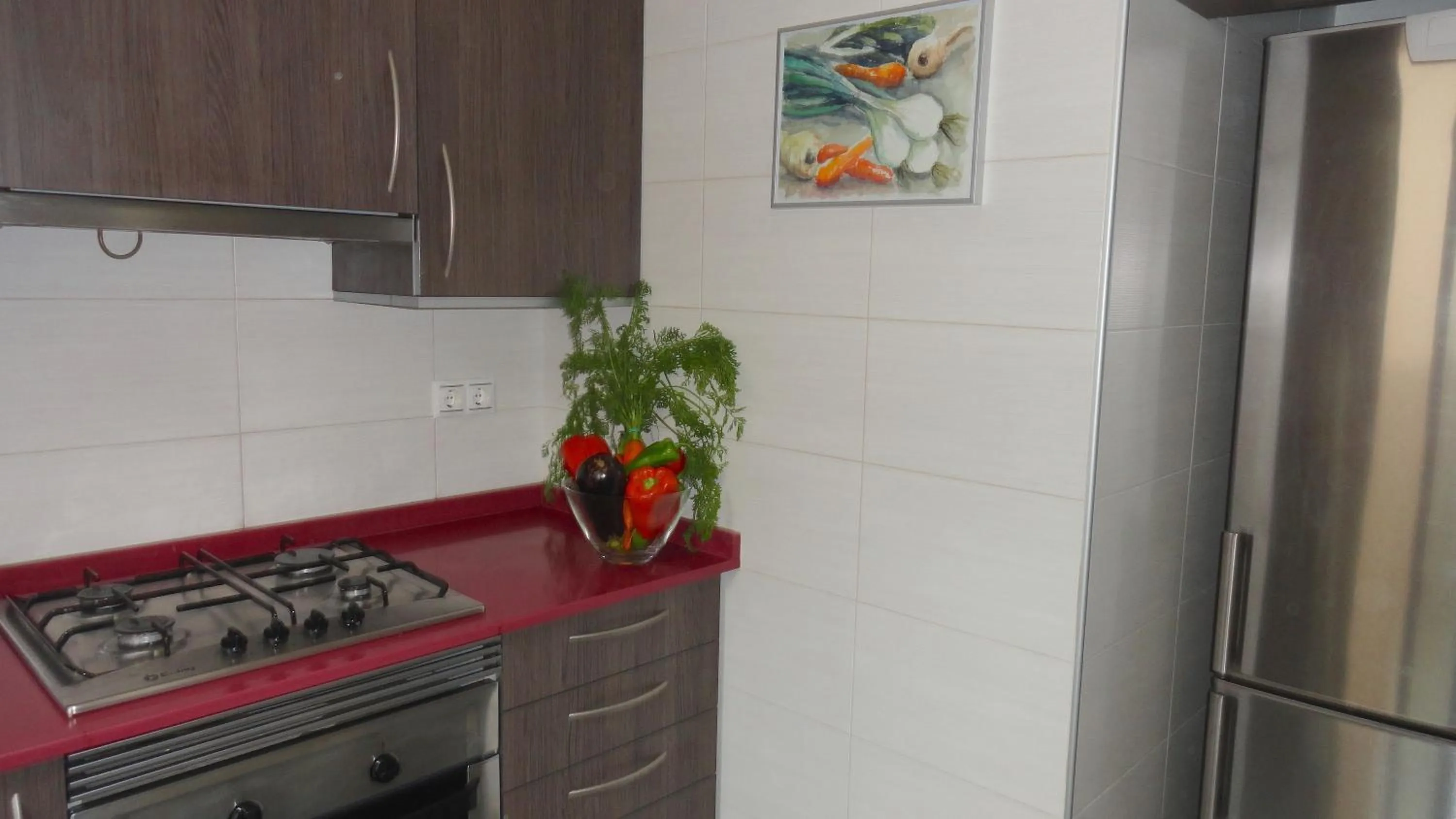 Kitchen or kitchenette in Apartamento zona playa de San Sebastian