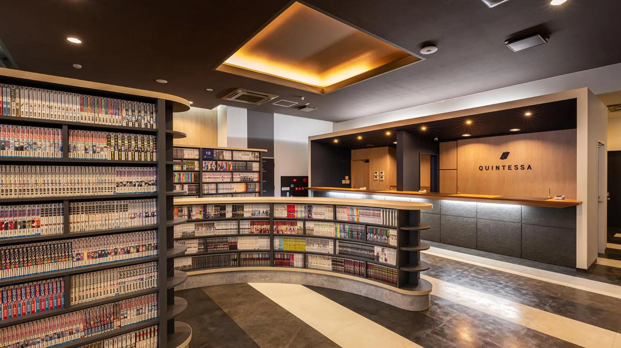 Communal lounge/ TV room in Quintessa Hotel Fukuoka watanabedori Comic&Books