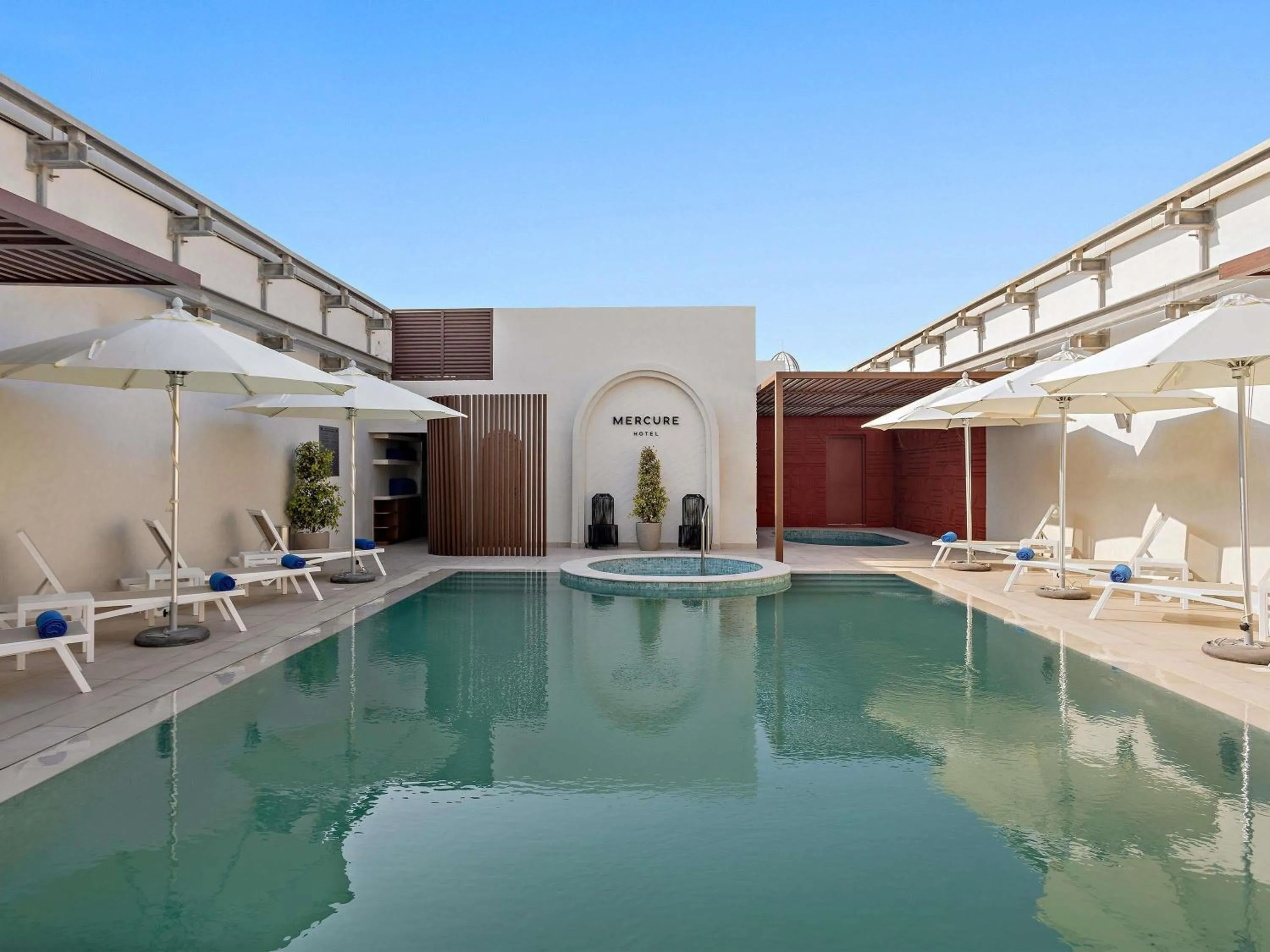 Pool view in Mercure Abu Dhabi Downtown