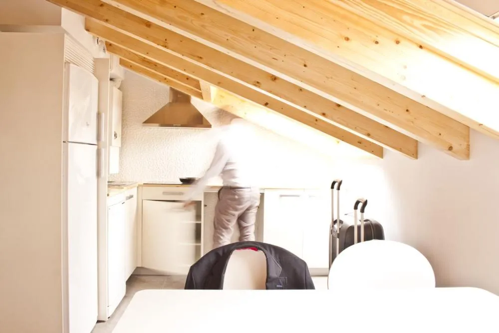 Kitchen or kitchenette in Lux Apartamentos Santiago