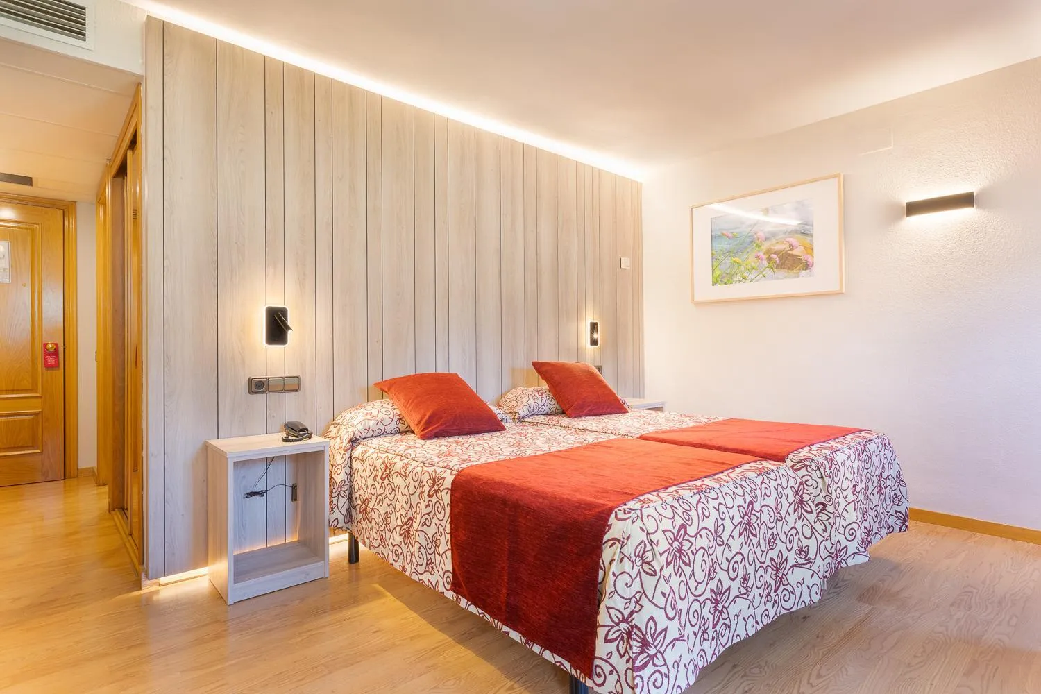 Bed in Hotel Eth Solan & SPA