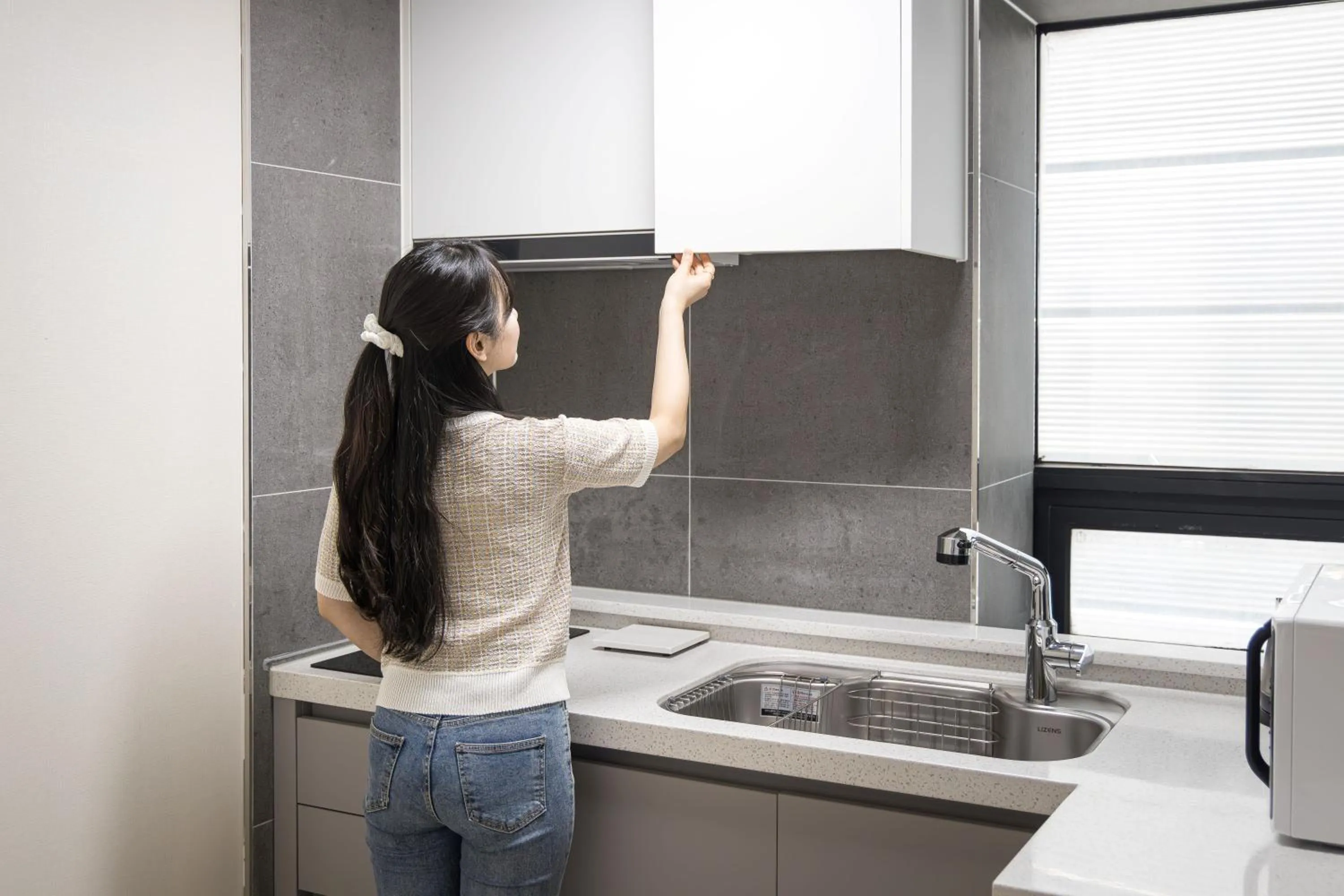 Kitchen or kitchenette in Hotel Wooin